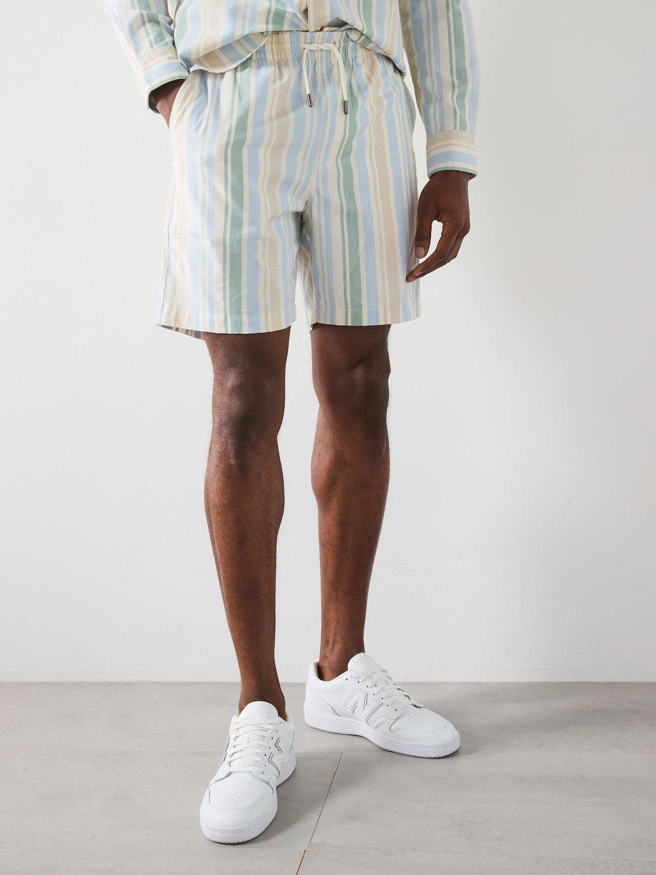 farah-redwald-thick-striped-shorts-multi