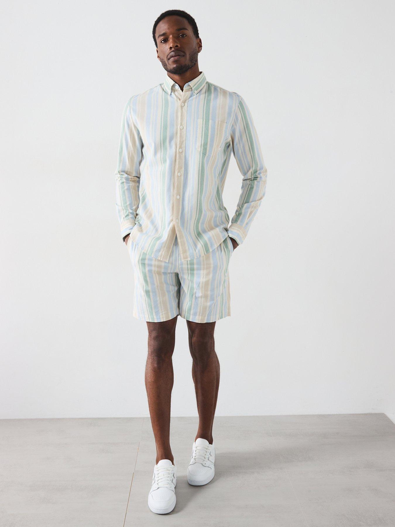  image of farah-redwald-thick-striped-shorts-multi
