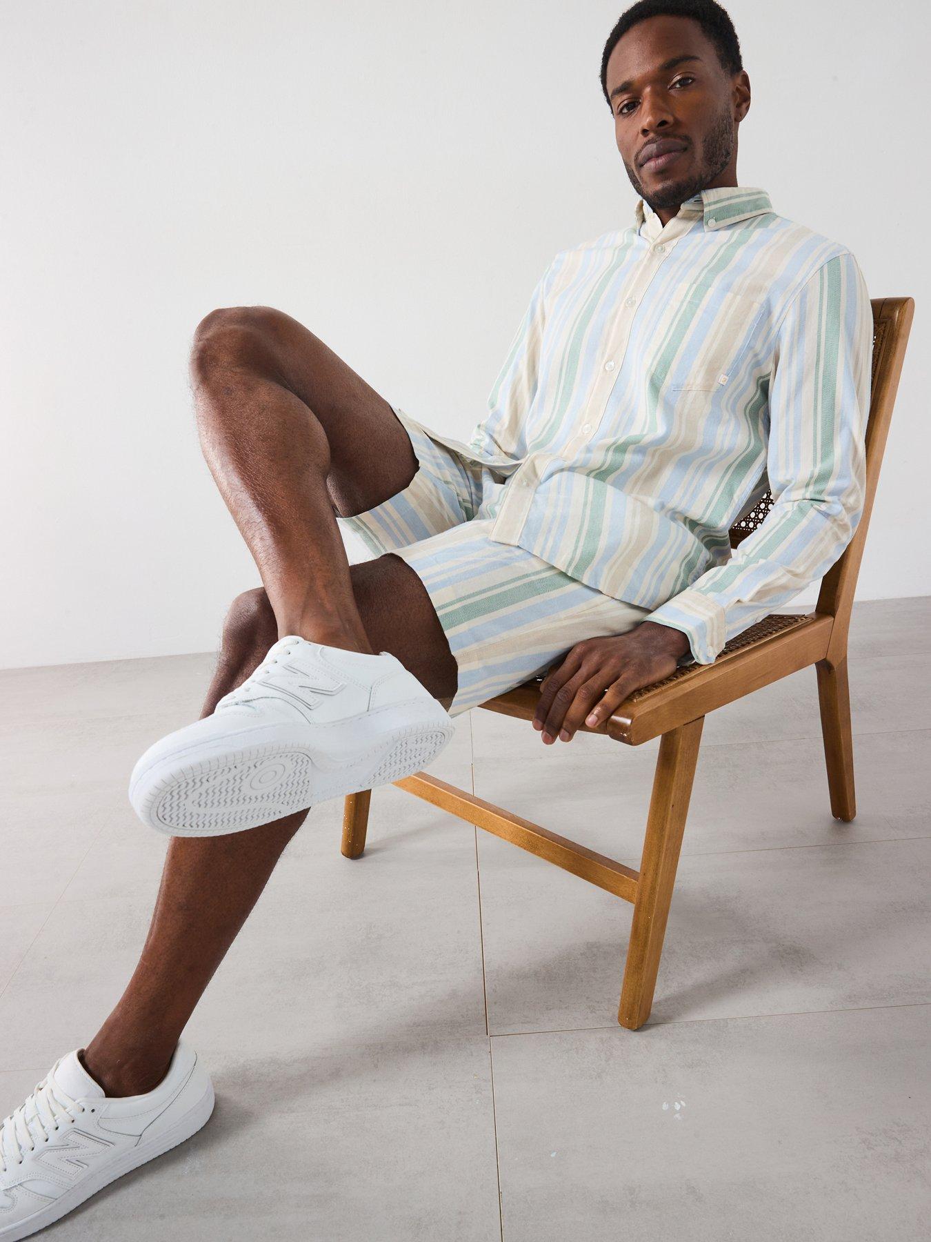  image of farah-redwald-thick-striped-shorts-multi