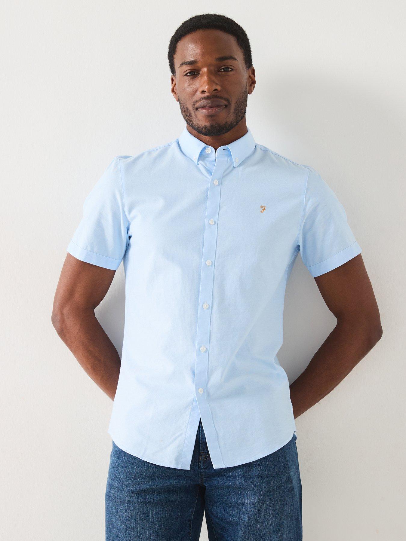 farah-brewer-short-sleeve-slim-fit-shirt-light-blue
