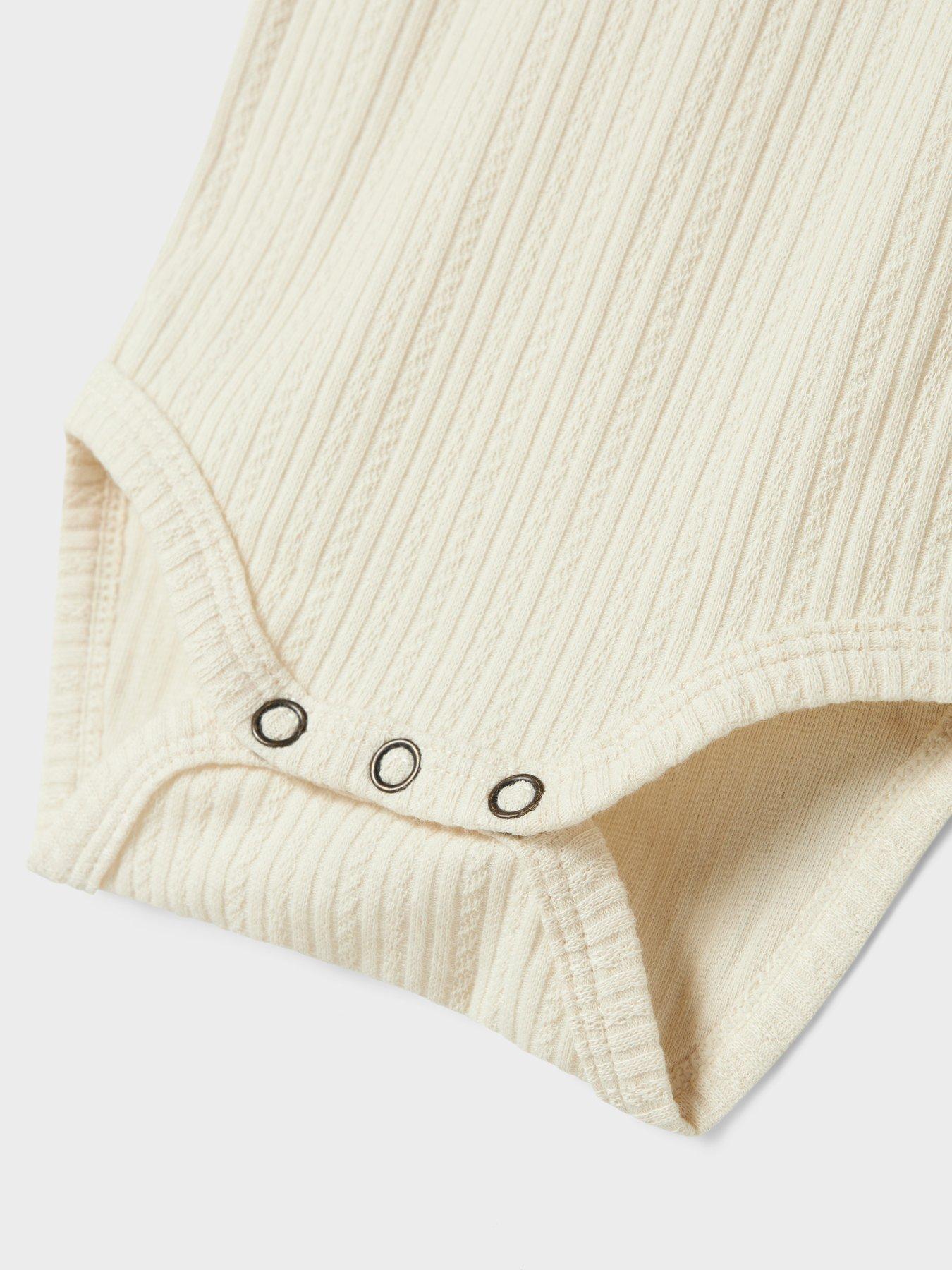  image of lil-atelier-baby-girls-short-sleeve-bodysuit-turtledove