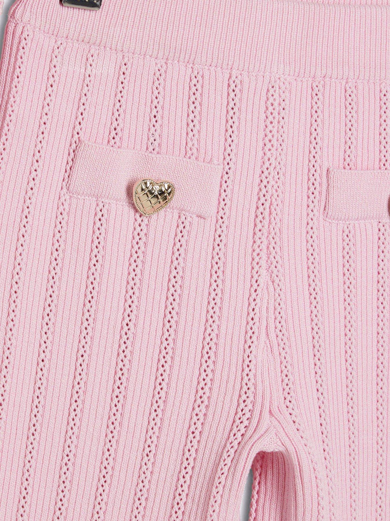  image of river-island-mini-mini-girls-sleeveless-waistcoat-set-light-pink