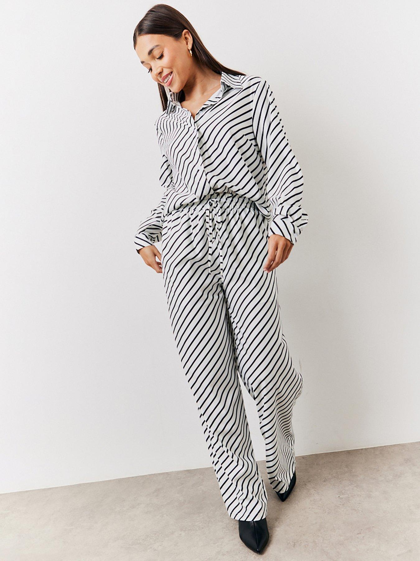 In The Style Striped Trouser - Cream