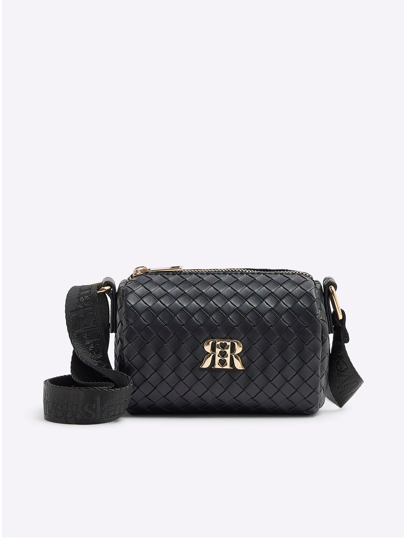 undefined Girls Weave Cross Body Bag - Black