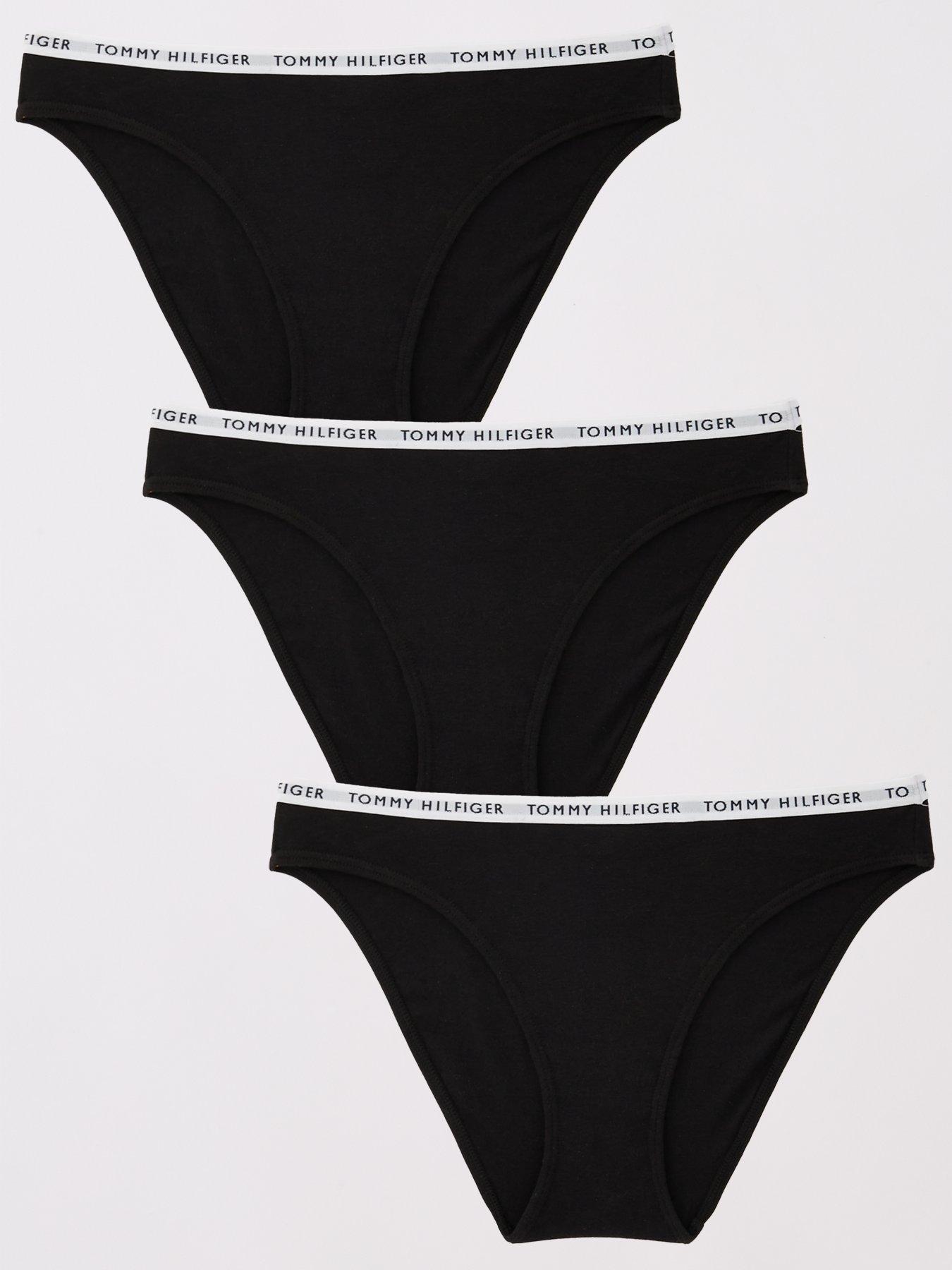 undefined 3 Pack Waistband Logo Briefs - Black