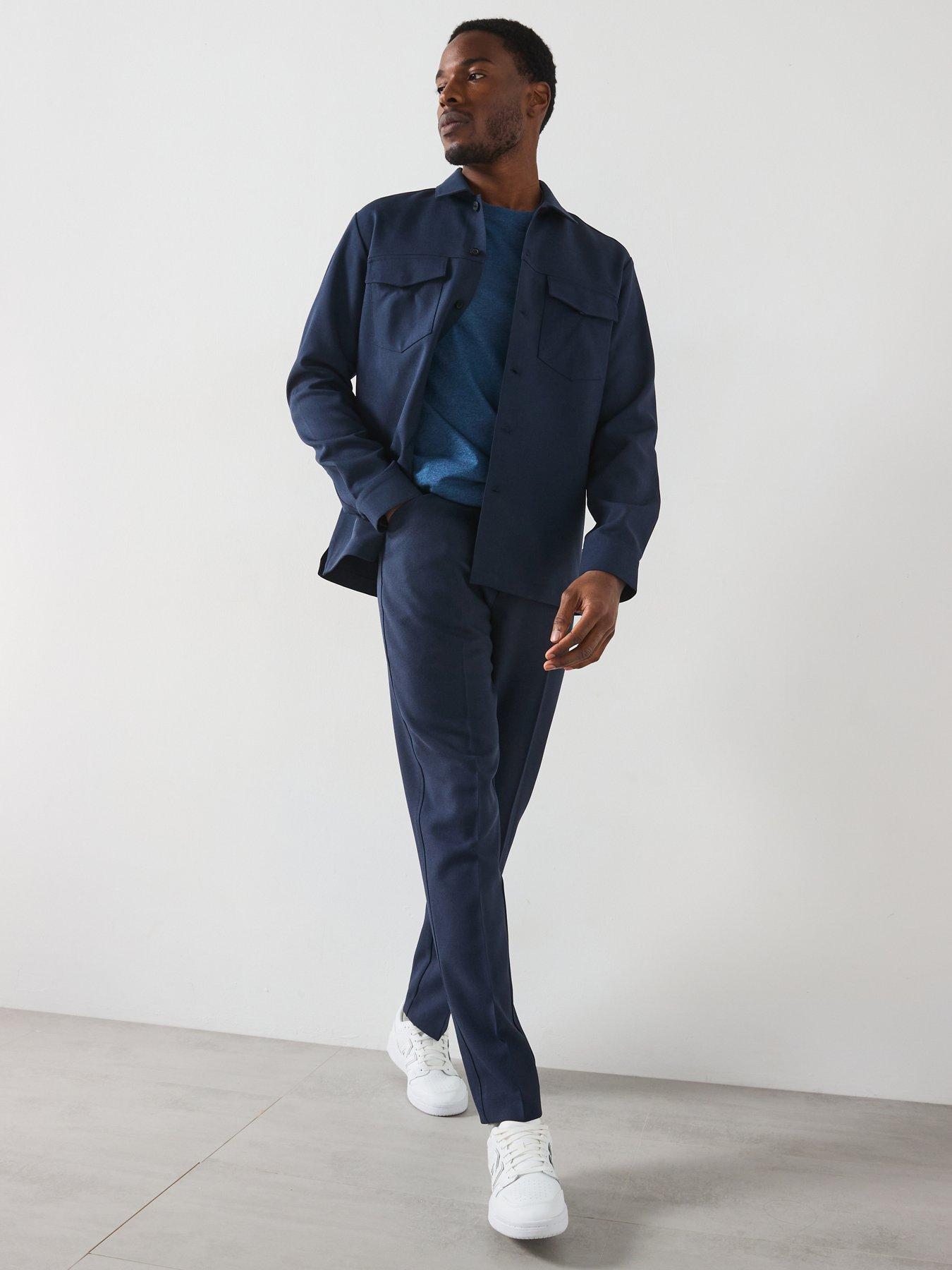  image of farah-norwood-archive-regular-fit-trousers-navy