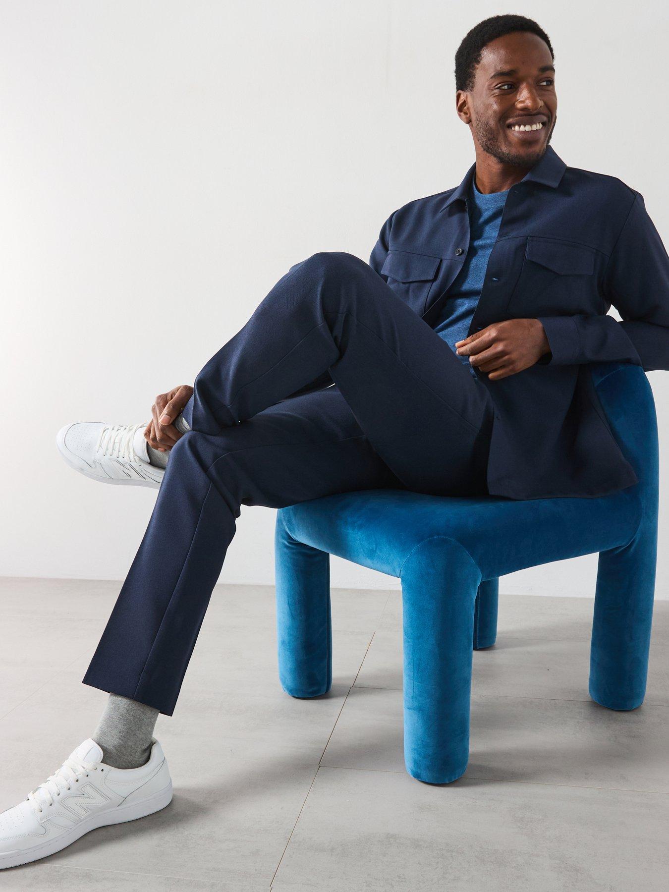  image of farah-norwood-archive-regular-fit-trousers-navy