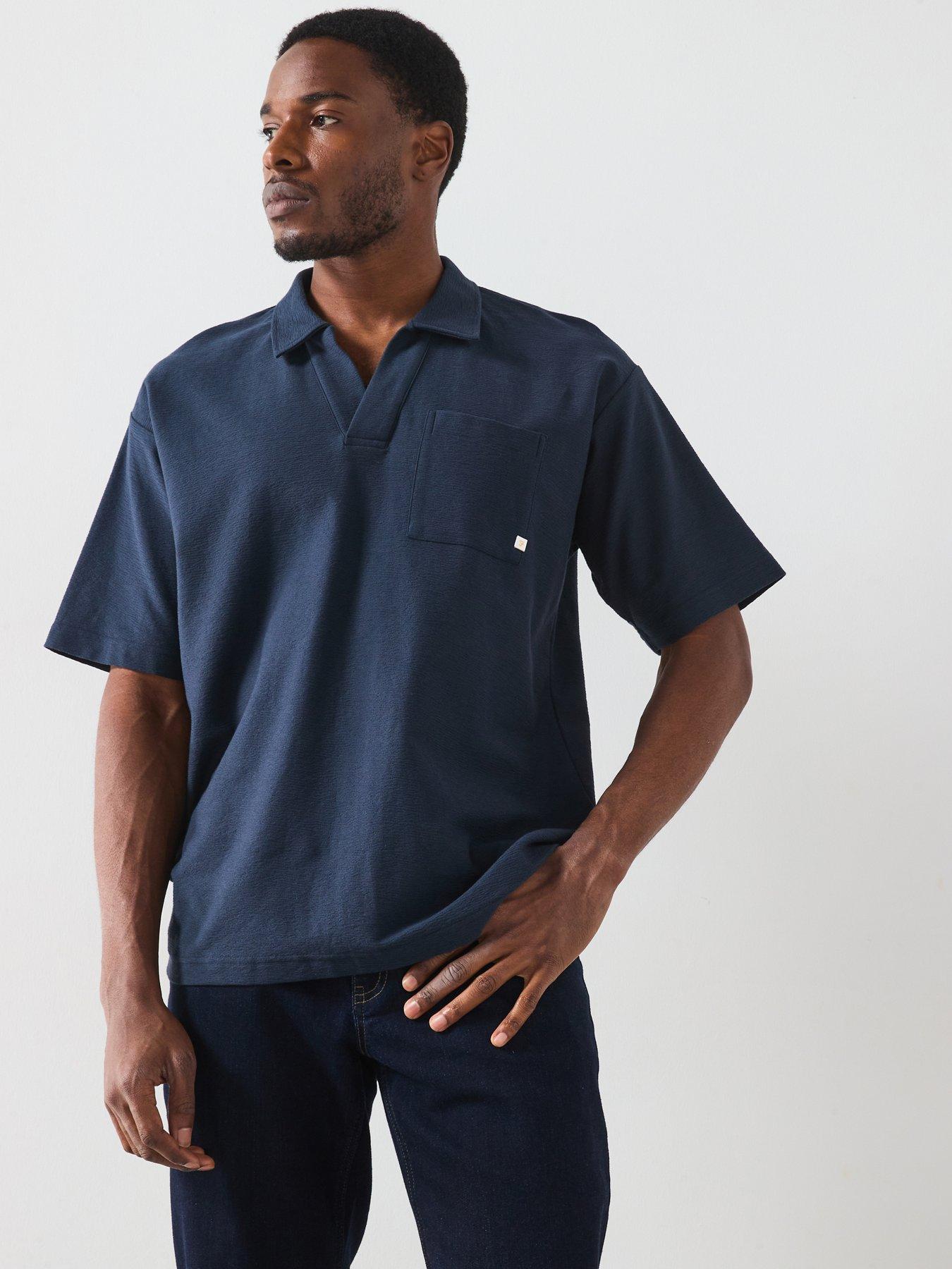 farah-caspion-short-sleeve-relaxed-fit-polo-shirt-navy