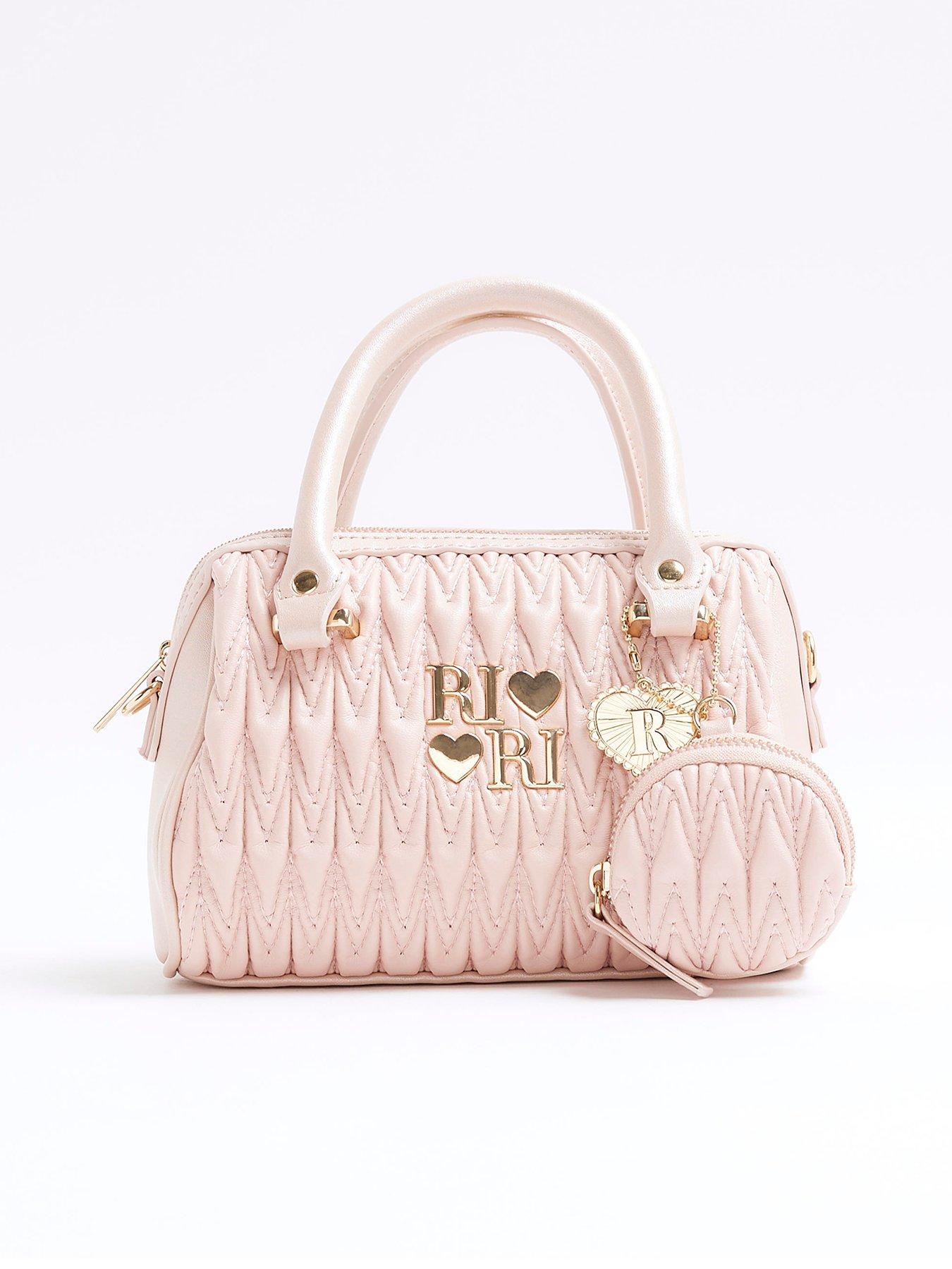  image of river-island-girls-ri-ruched-tote-bag-pink