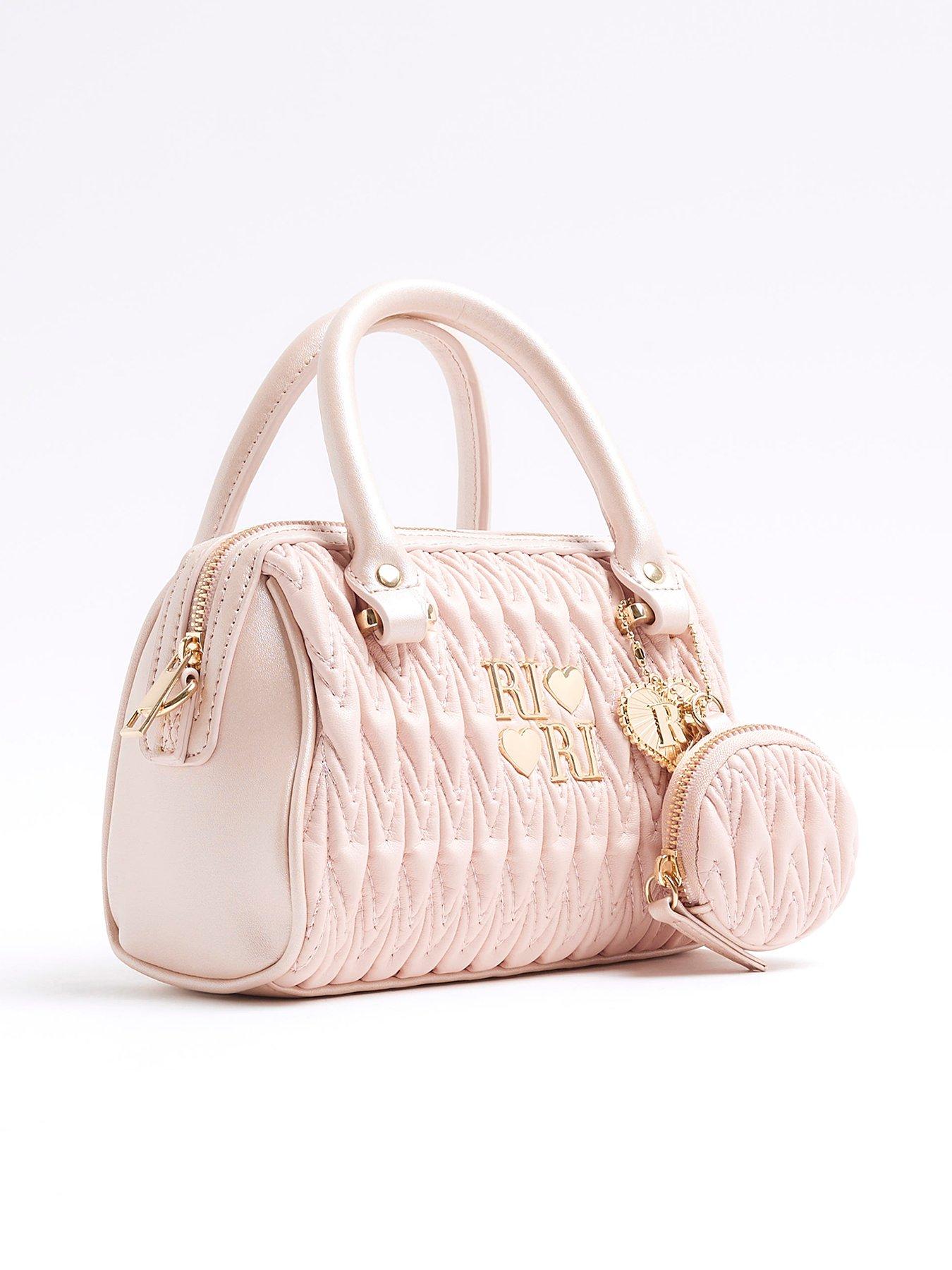  image of river-island-girls-ri-ruched-tote-bag-pink
