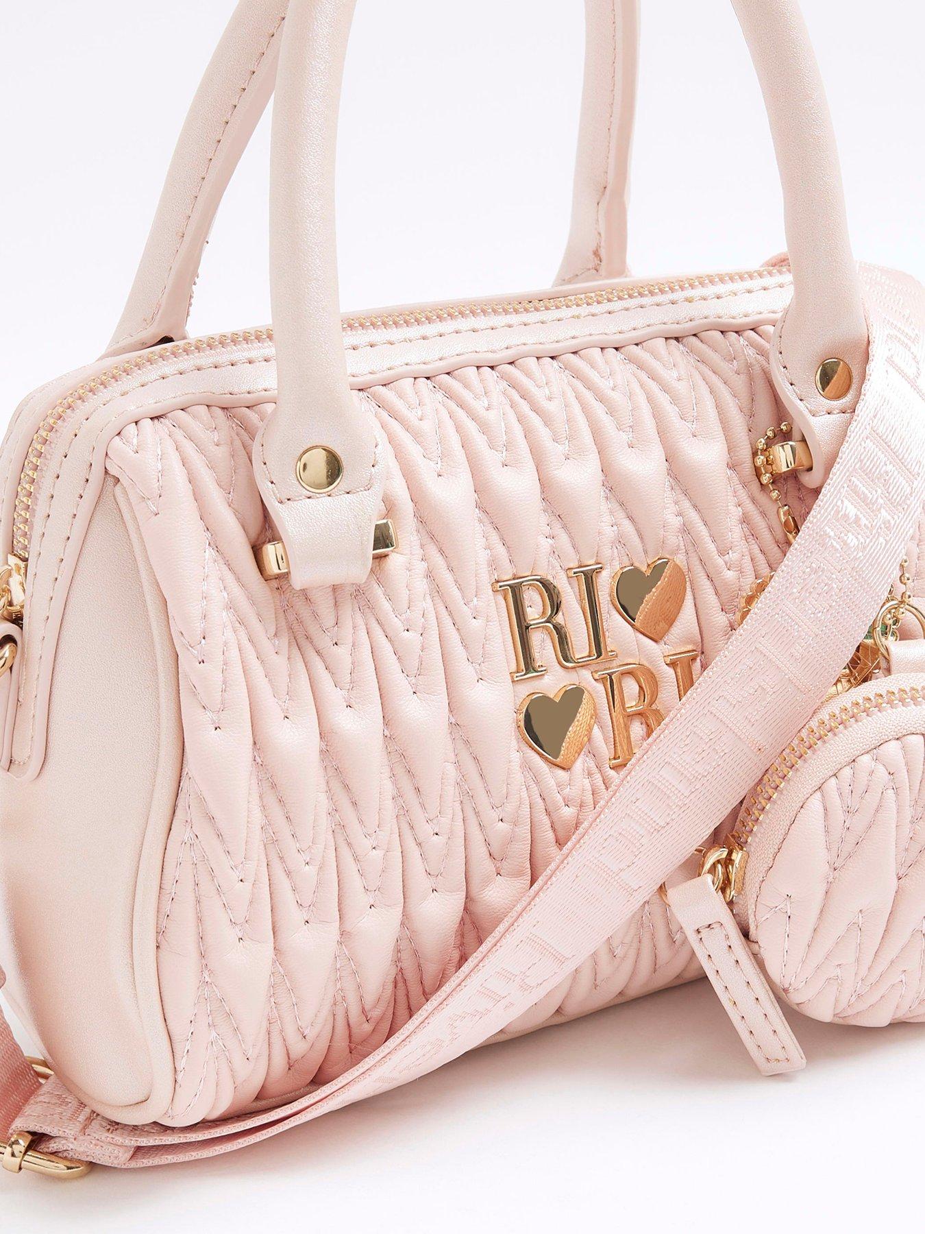  image of river-island-girls-ri-ruched-tote-bag-pink