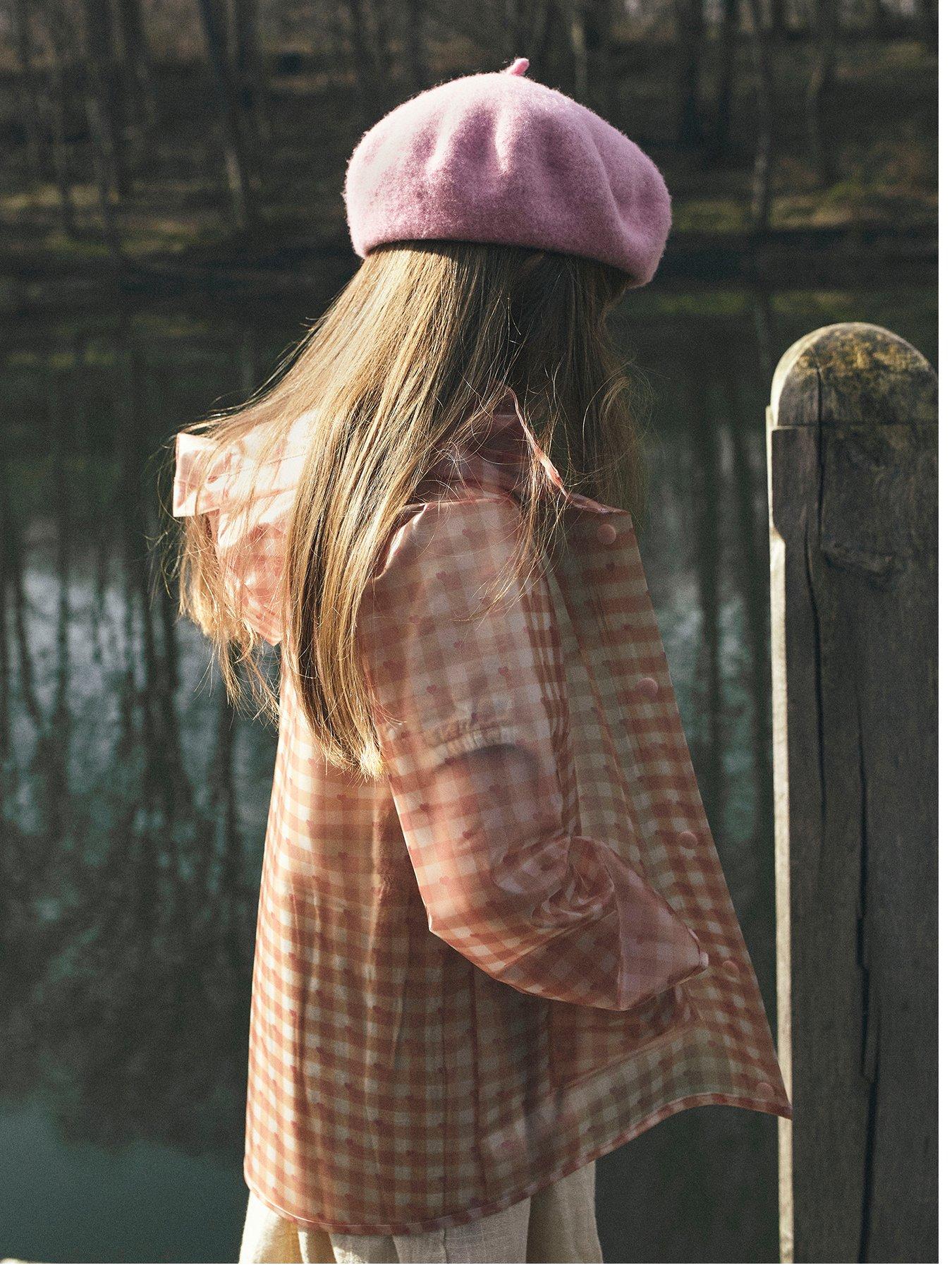 lil-atelier-mini-girls-gingham-rain-jacket-peach-whip