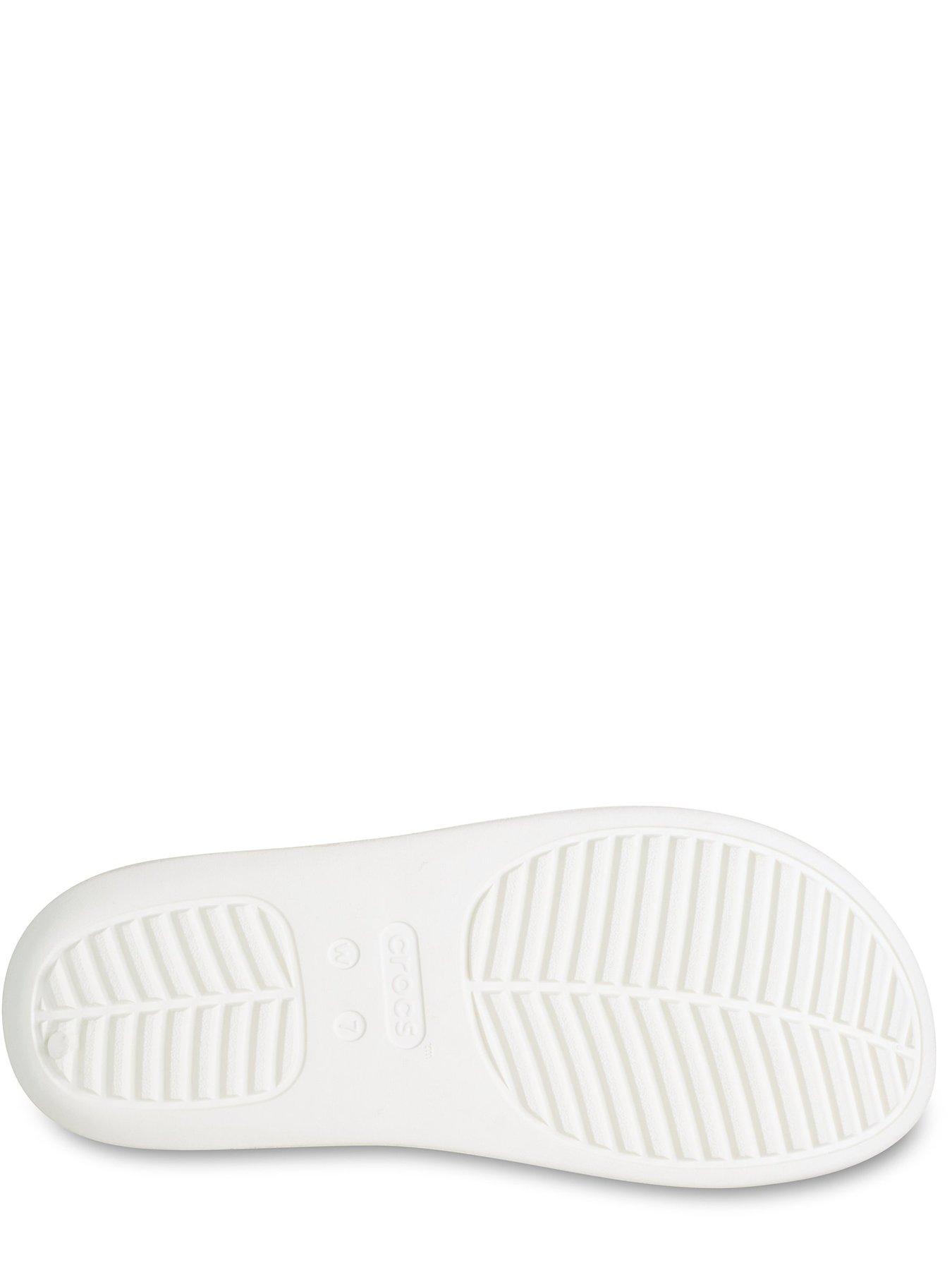  image of crocs-getaway-platform-patent-flip-flops-off-white