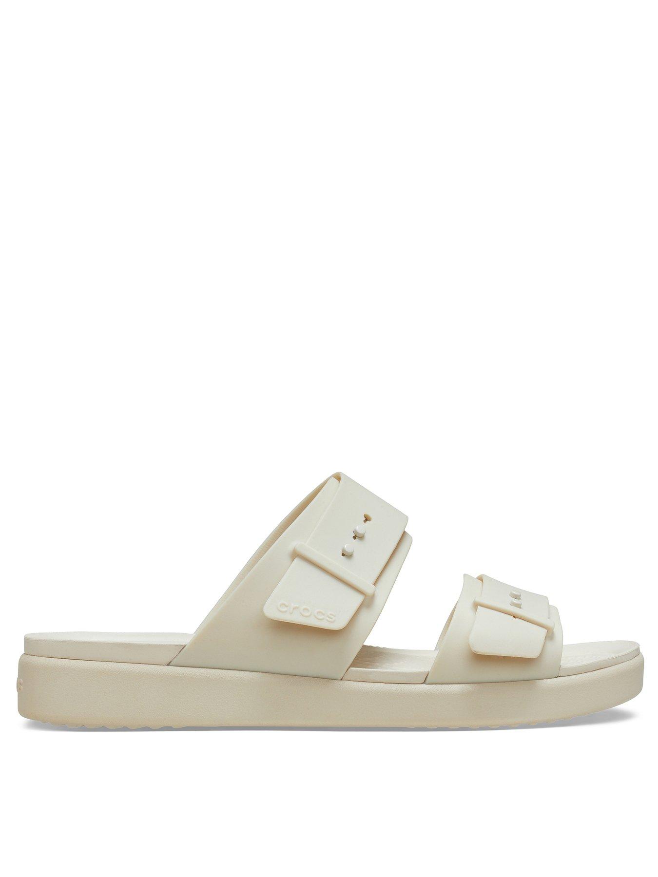 undefined Brooklyn Buckle Flat Sandal - Beige