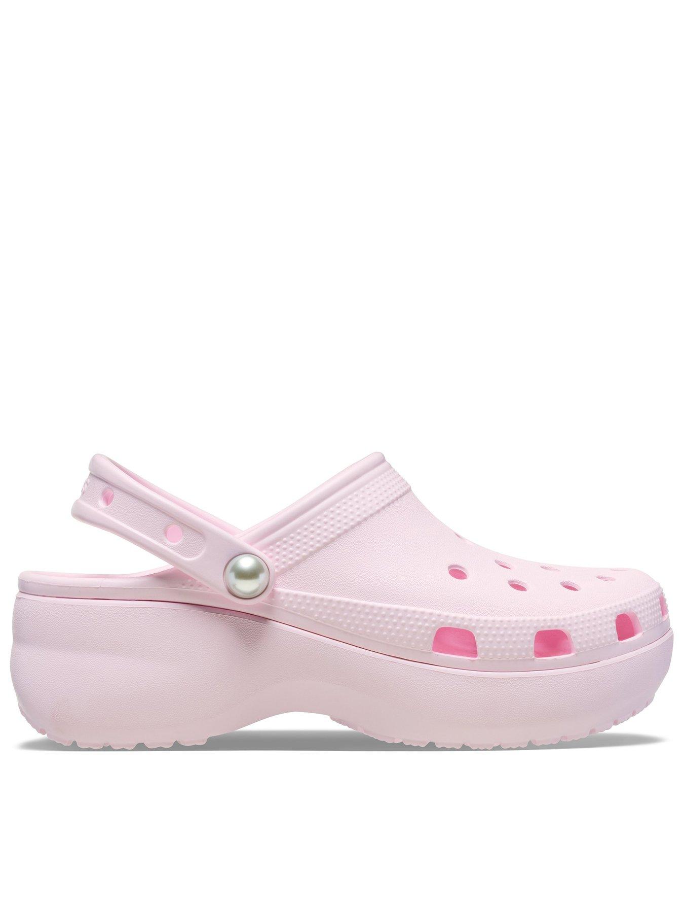  image of crocs-classic-platform-pearl-clog-pink