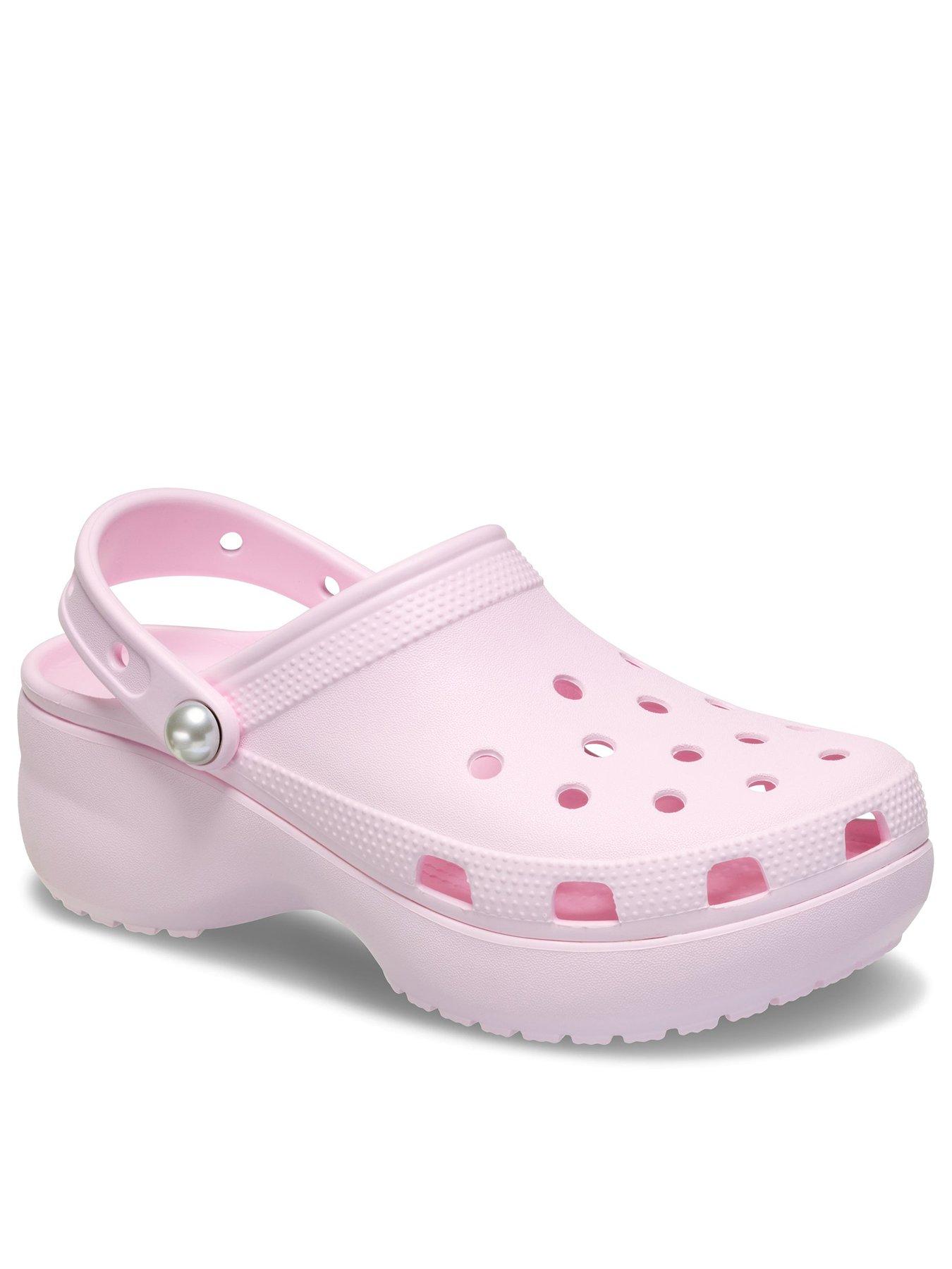  image of crocs-classic-platform-pearl-clog-pink