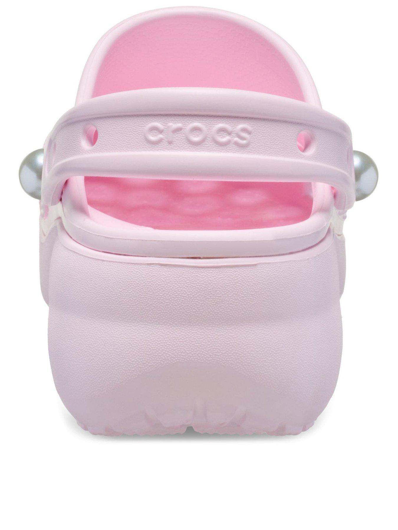  image of crocs-classic-platform-pearl-clog-pink