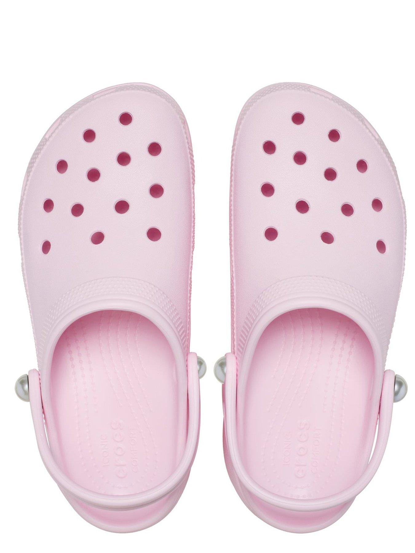  image of crocs-classic-platform-pearl-clog-pink