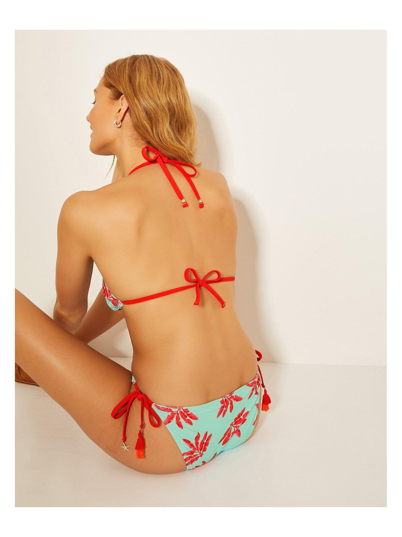Image 2 of 5 of Monsoon Pamela Bikini Bottoms- Green