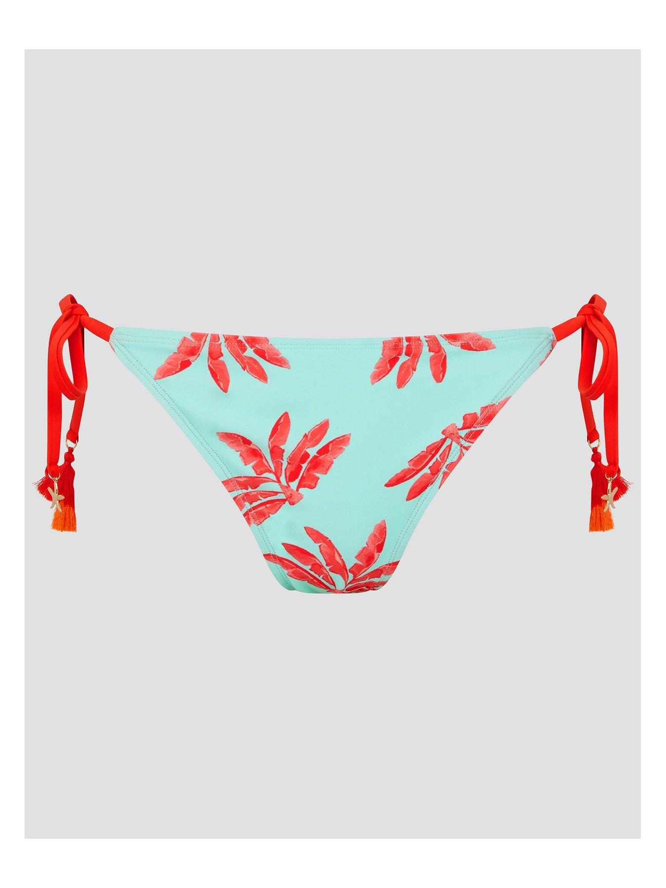 Image 3 of 5 of Monsoon Pamela Bikini Bottoms- Green