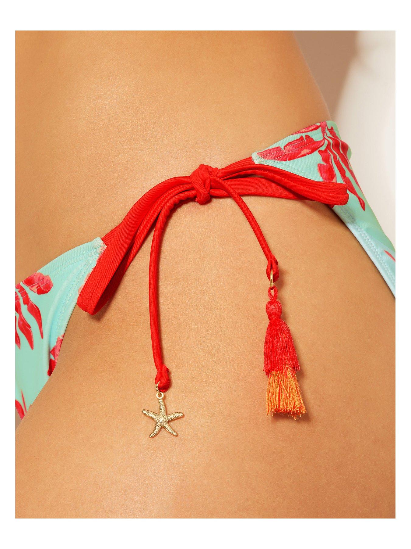 Image 4 of 5 of Monsoon Pamela Bikini Bottoms- Green