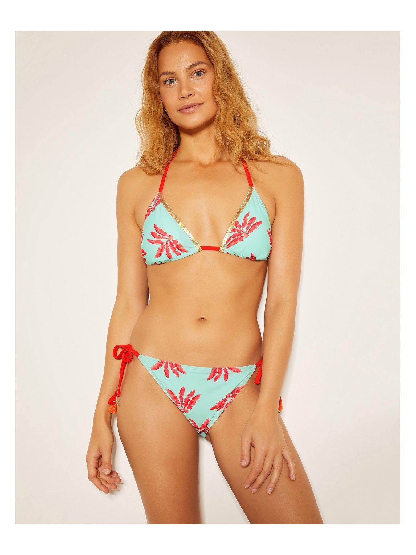 Image 5 of 5 of Monsoon Pamela Bikini Bottoms- Green