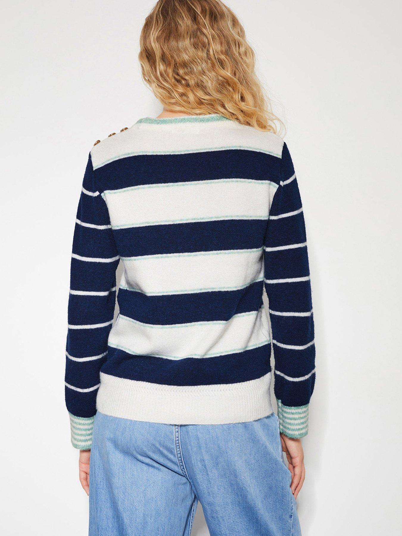  image of monsoon-sutton-stripe-jumper-navy