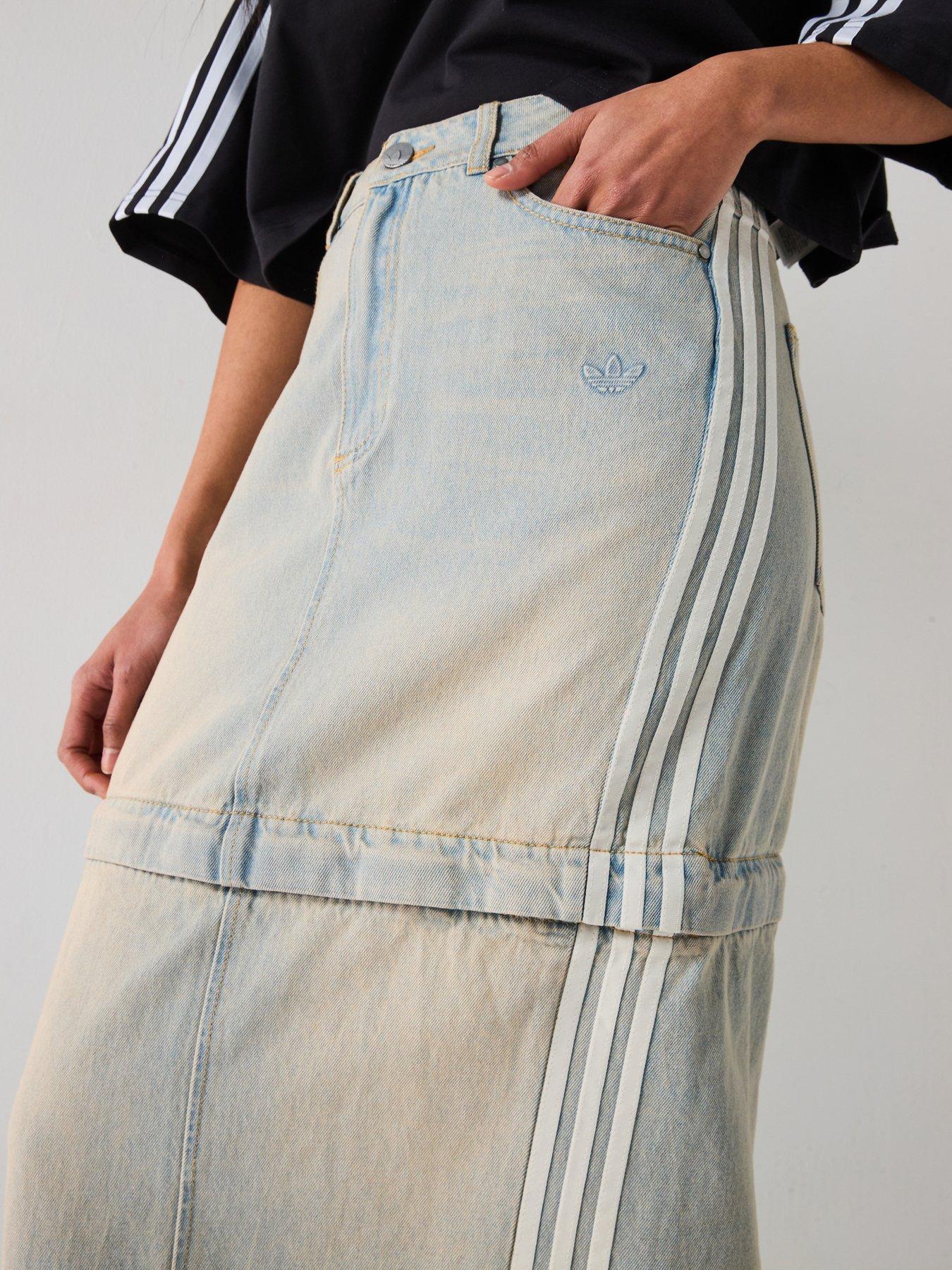 adidas Originals Adilenium Two-In-One Denim Skirt - Blue