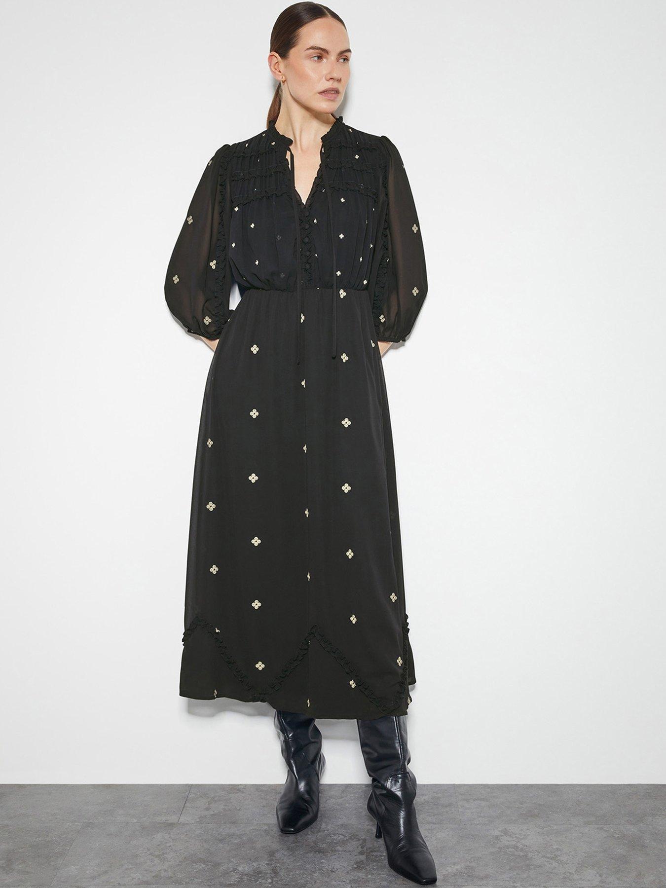 Monsoon Delilah Embellished Dress - Black | Littlewoods