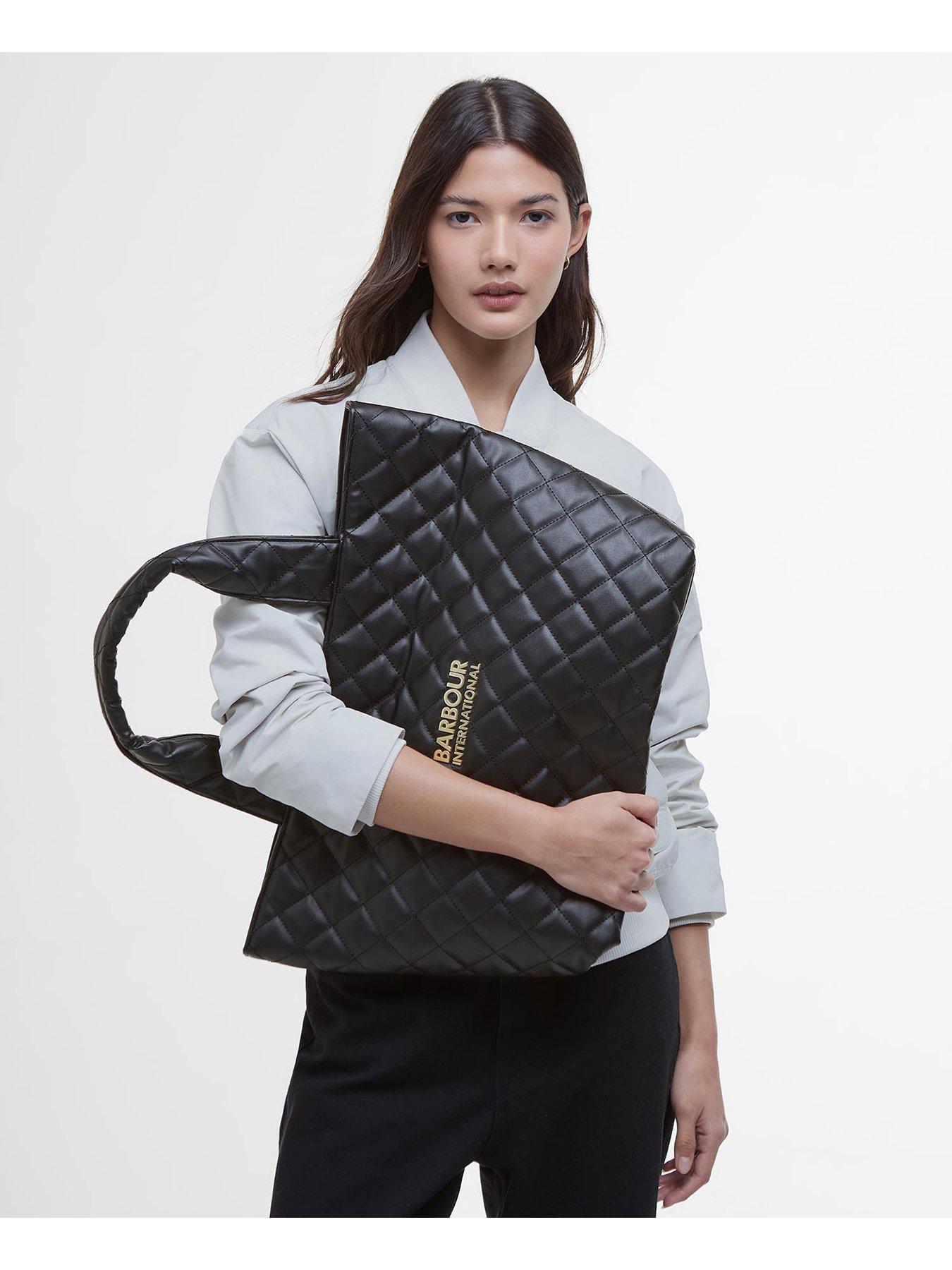  image of barbour-international-battersea-quilted-mini-tote-bag--black