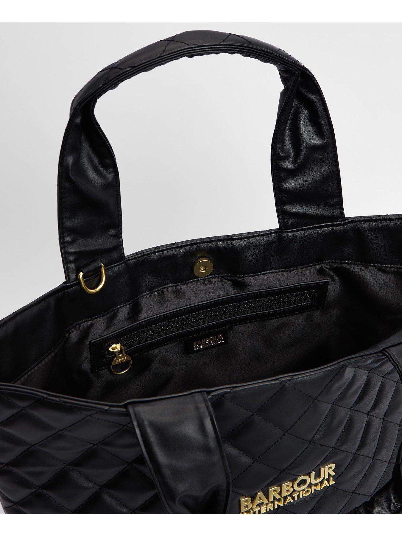  image of barbour-international-battersea-quilted-mini-tote-bag--black