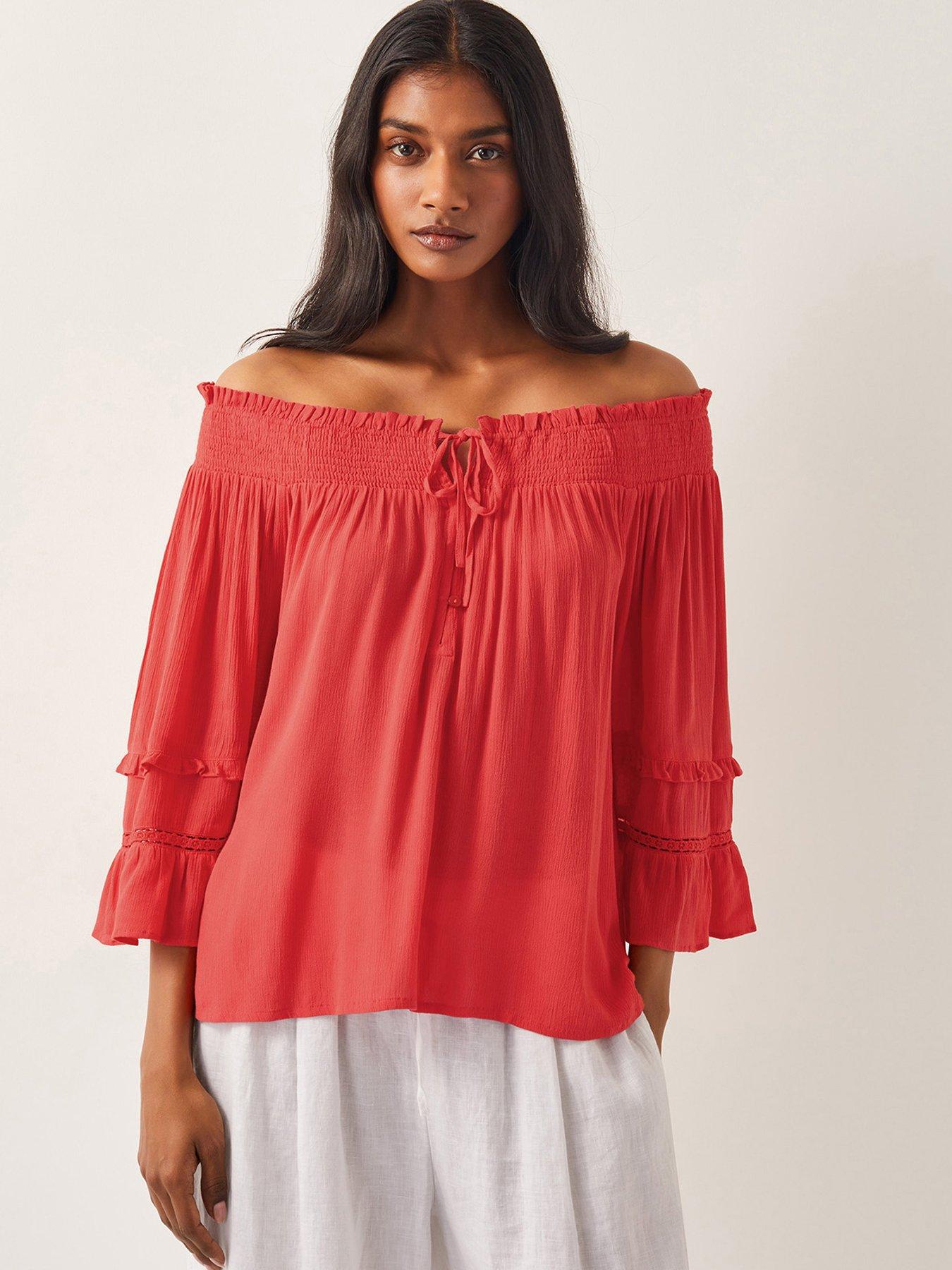 undefined Ava Smock Top - Pink
