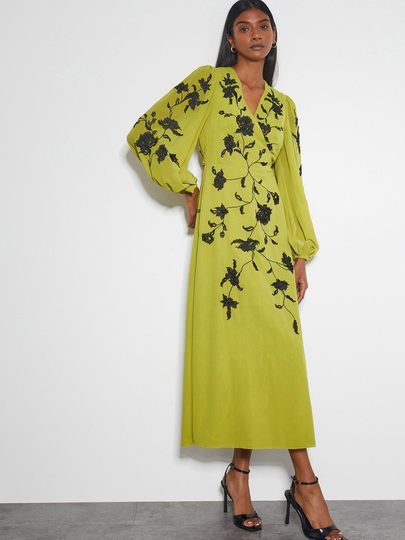 undefined Willa Wrap Dress - Green