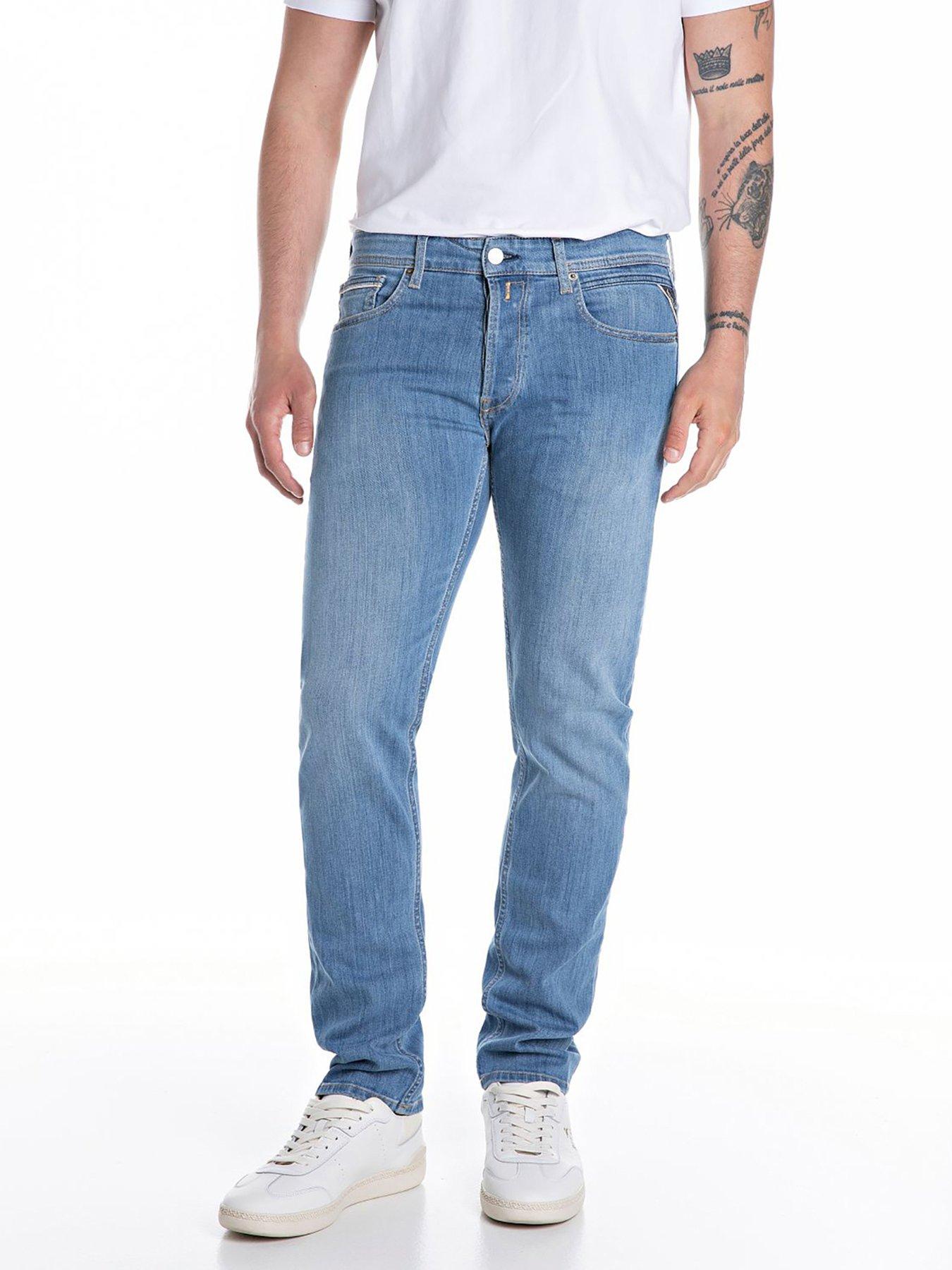 Replay Grover Slim Straight Fit Jeans - Blue