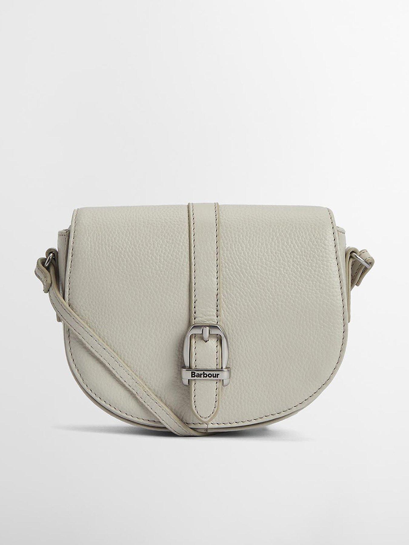  image of barbour-laire-leather-saddle-bag-beige