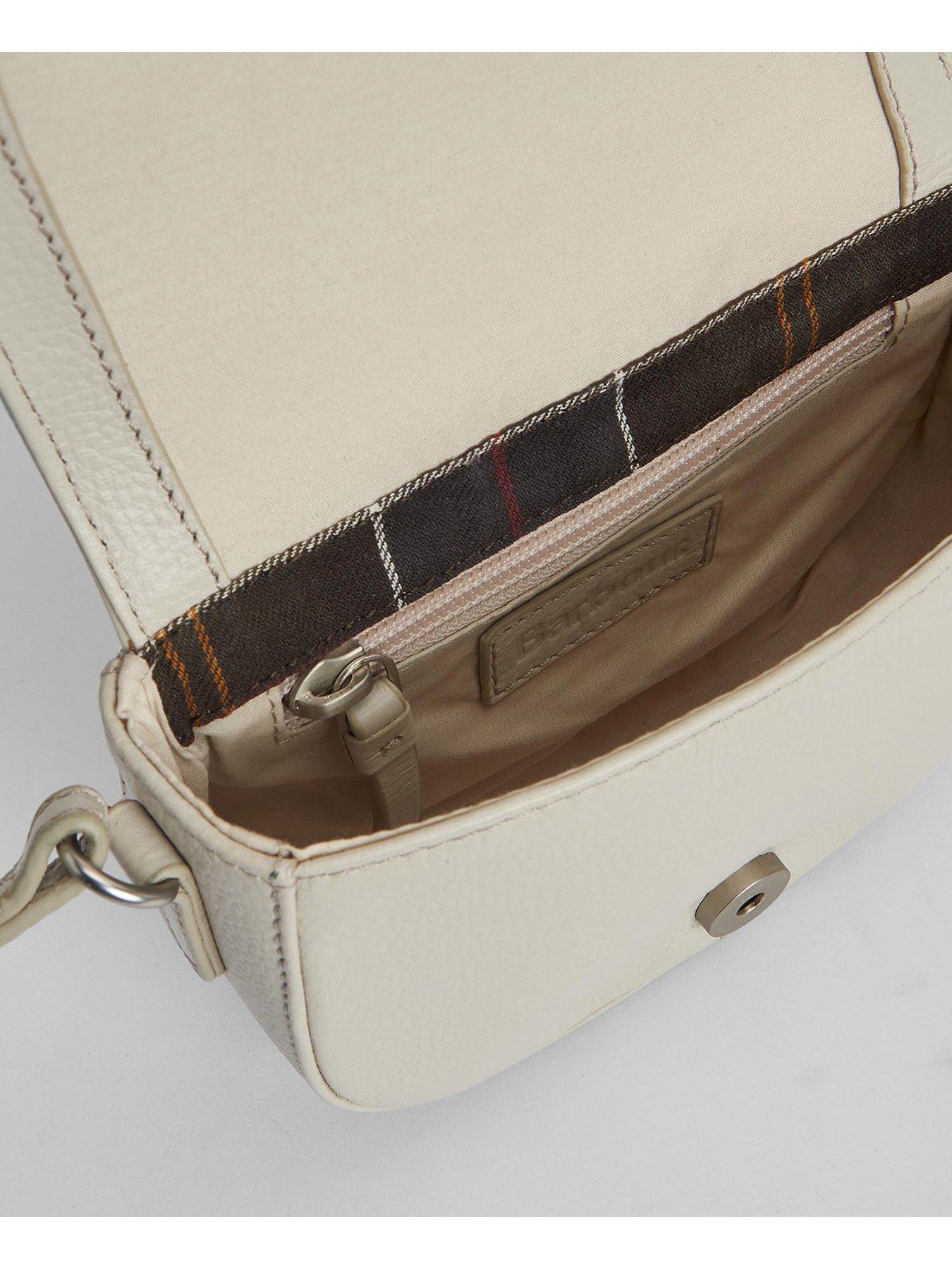  image of barbour-laire-leather-saddle-bag-beige
