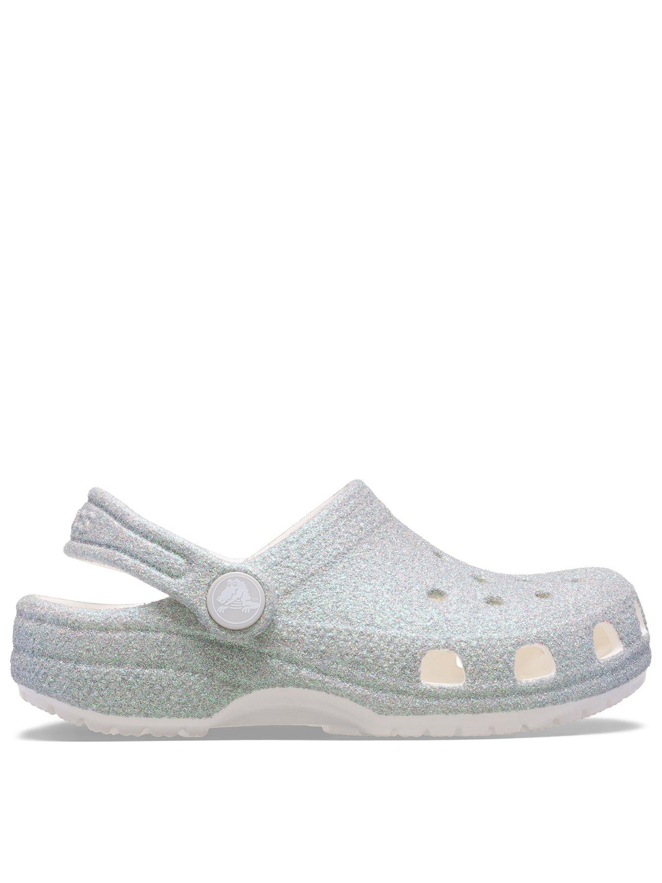 front image of crocs-classic-iridescent-glitter-cgk-white