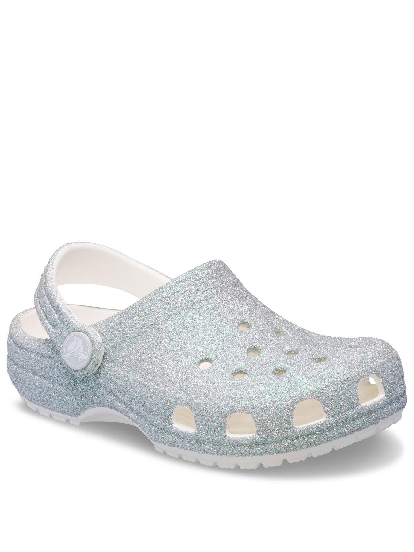 stillFront image of crocs-classic-iridescent-glitter-cgk-white