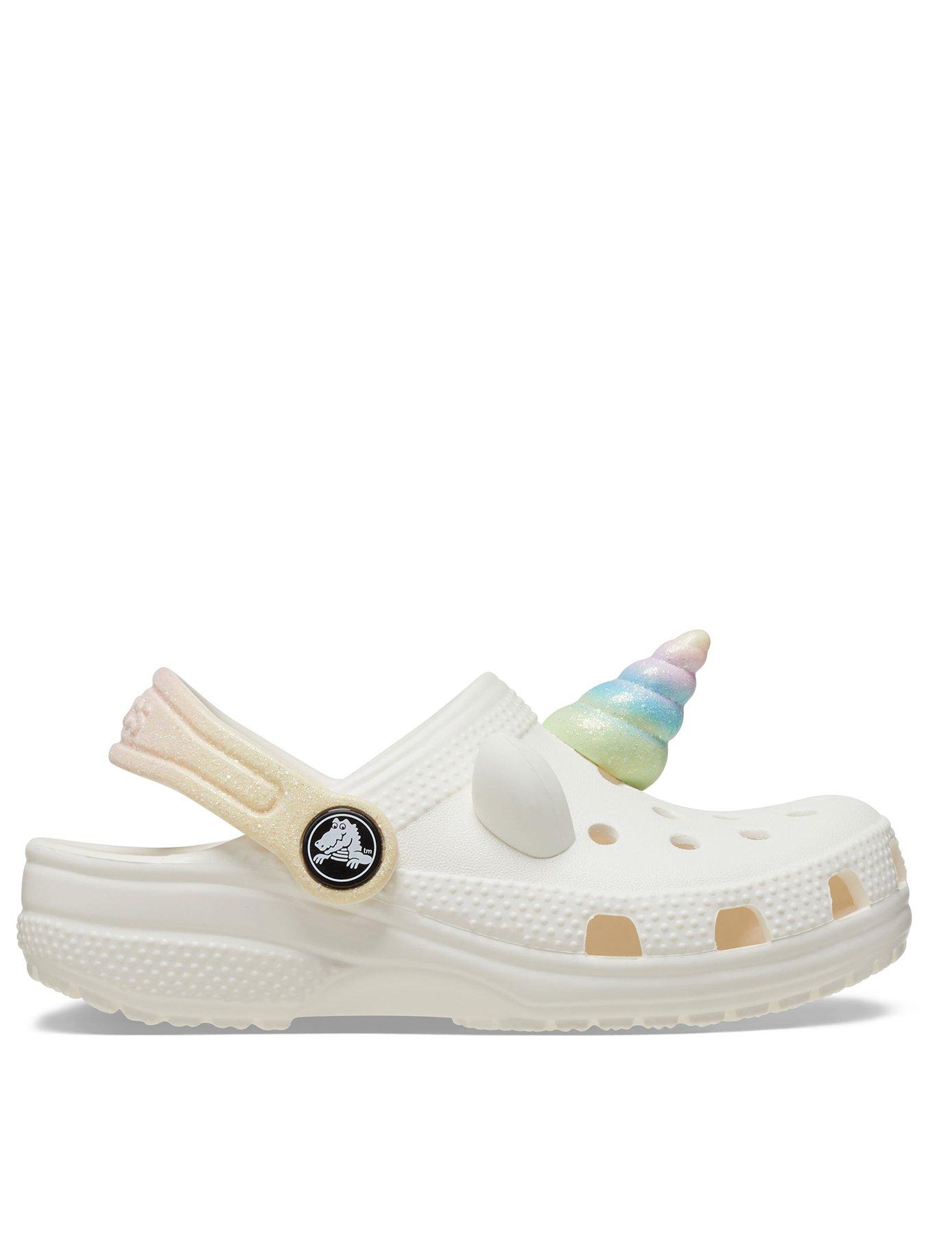 Crocs Classic I AM Rainbow Unicorn Clog - Cream