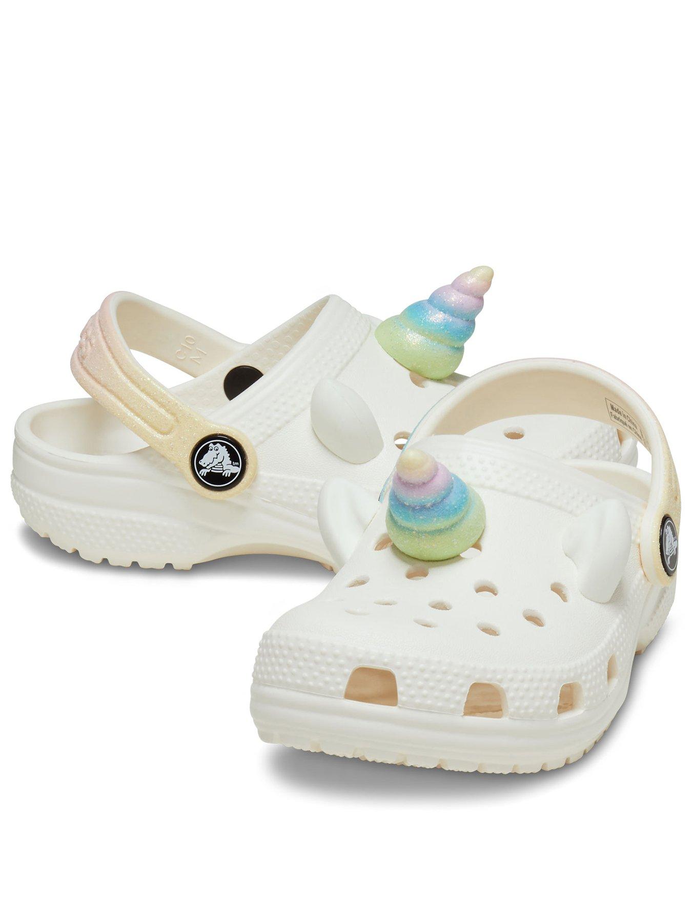 Crocs Classic I AM Rainbow Unicorn Clog - Cream