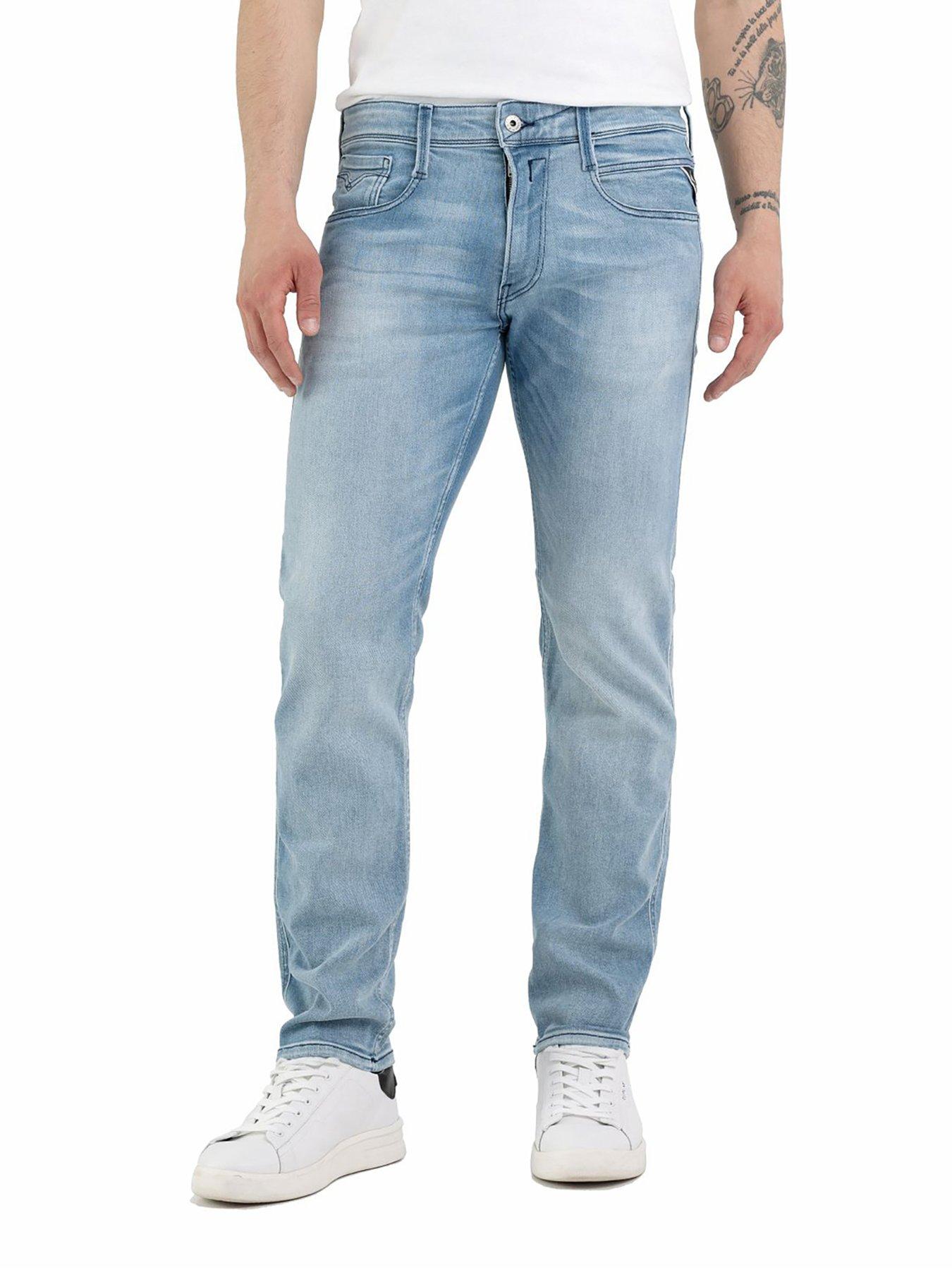 Replay Anbass C-Stretch Slim Fit Jeans- Light Blue