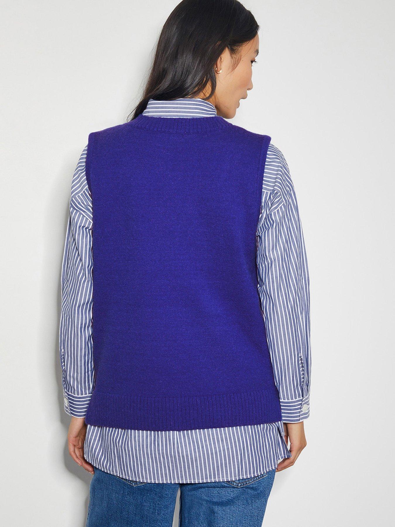  image of monsoon-nora-knit-tabbard-blue