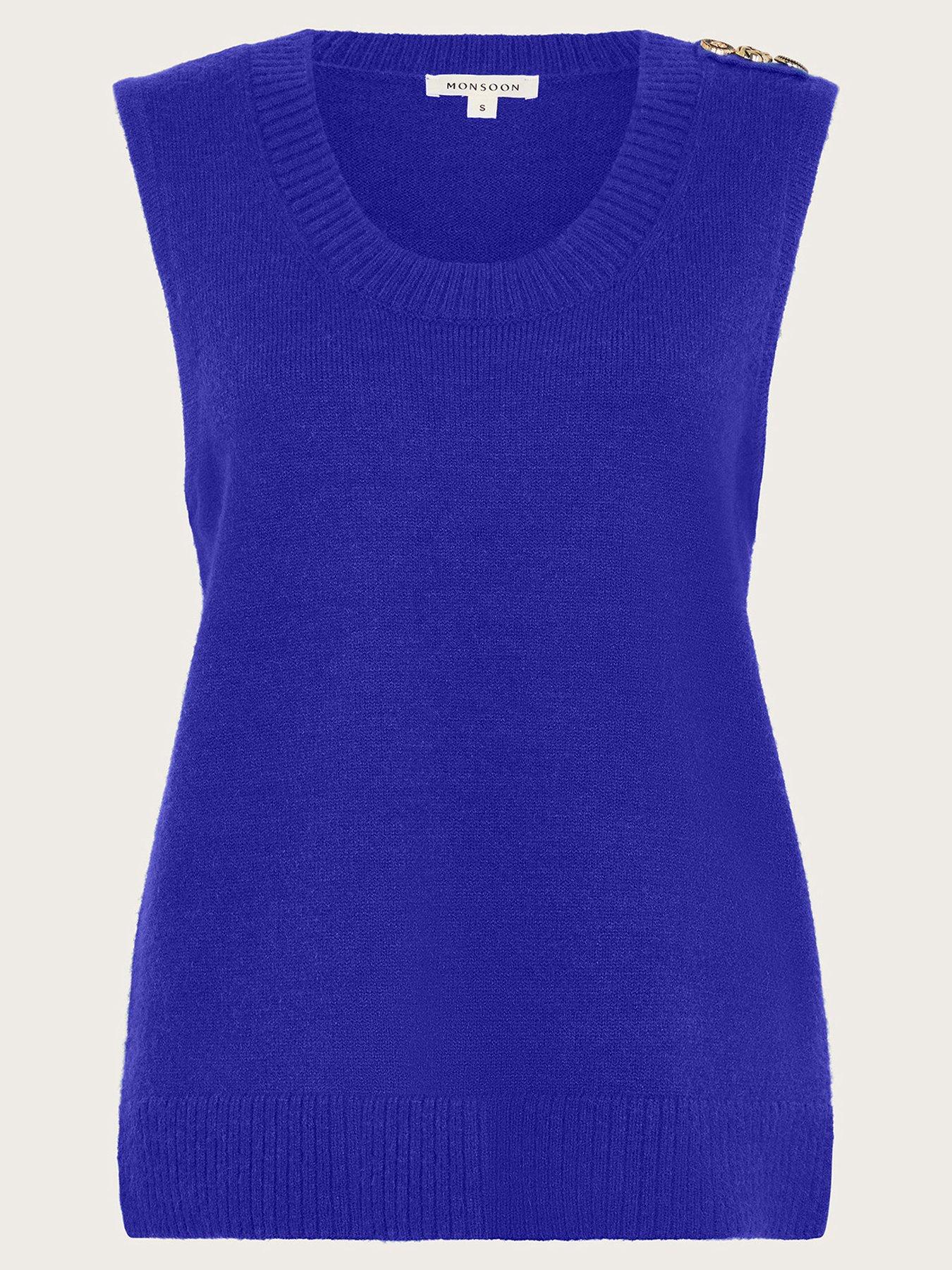  image of monsoon-nora-knit-tabbard-blue