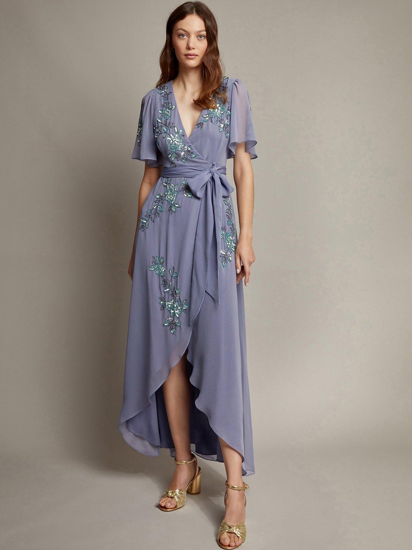 undefined Sarah Wrap Dress - Blue