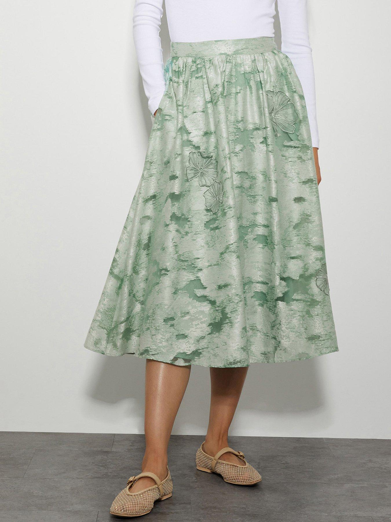 undefined Josie Midi Skirt - Green