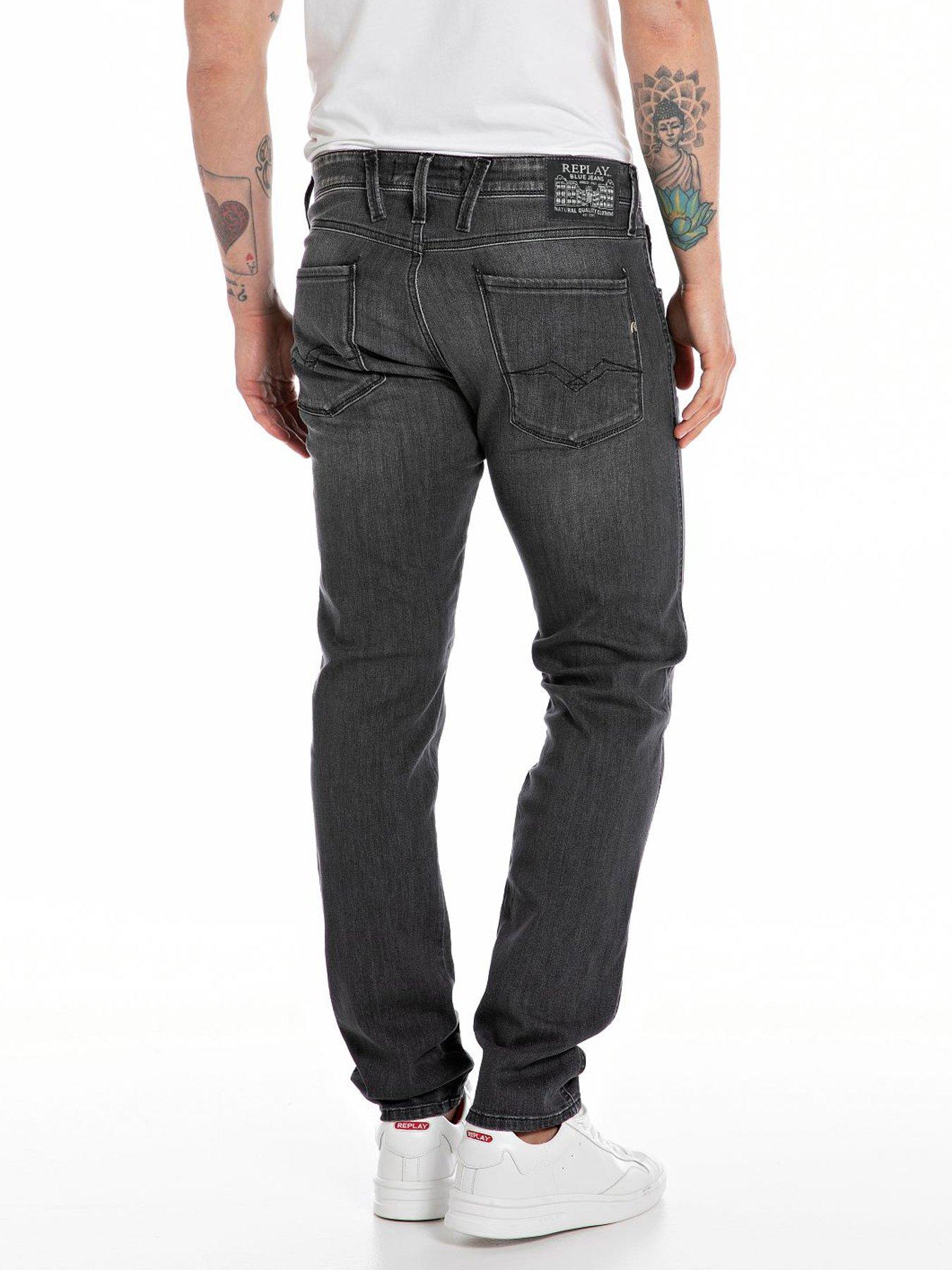 Image 2 of 3 of Replay Anbass Slim Fit Jeans - Dark Grey