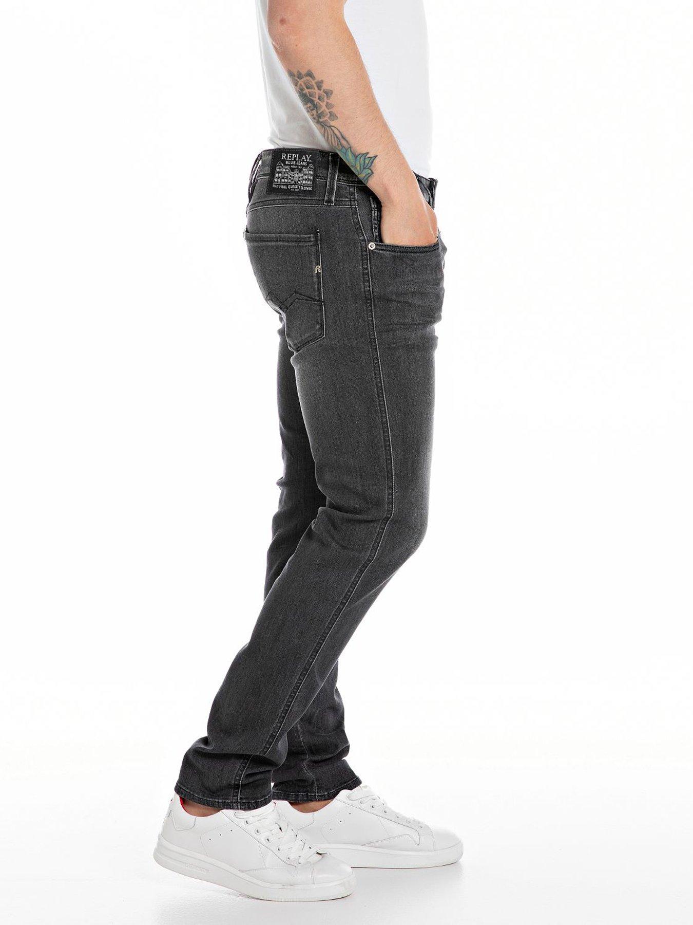 Image 3 of 3 of Replay Anbass Slim Fit Jeans - Dark Grey