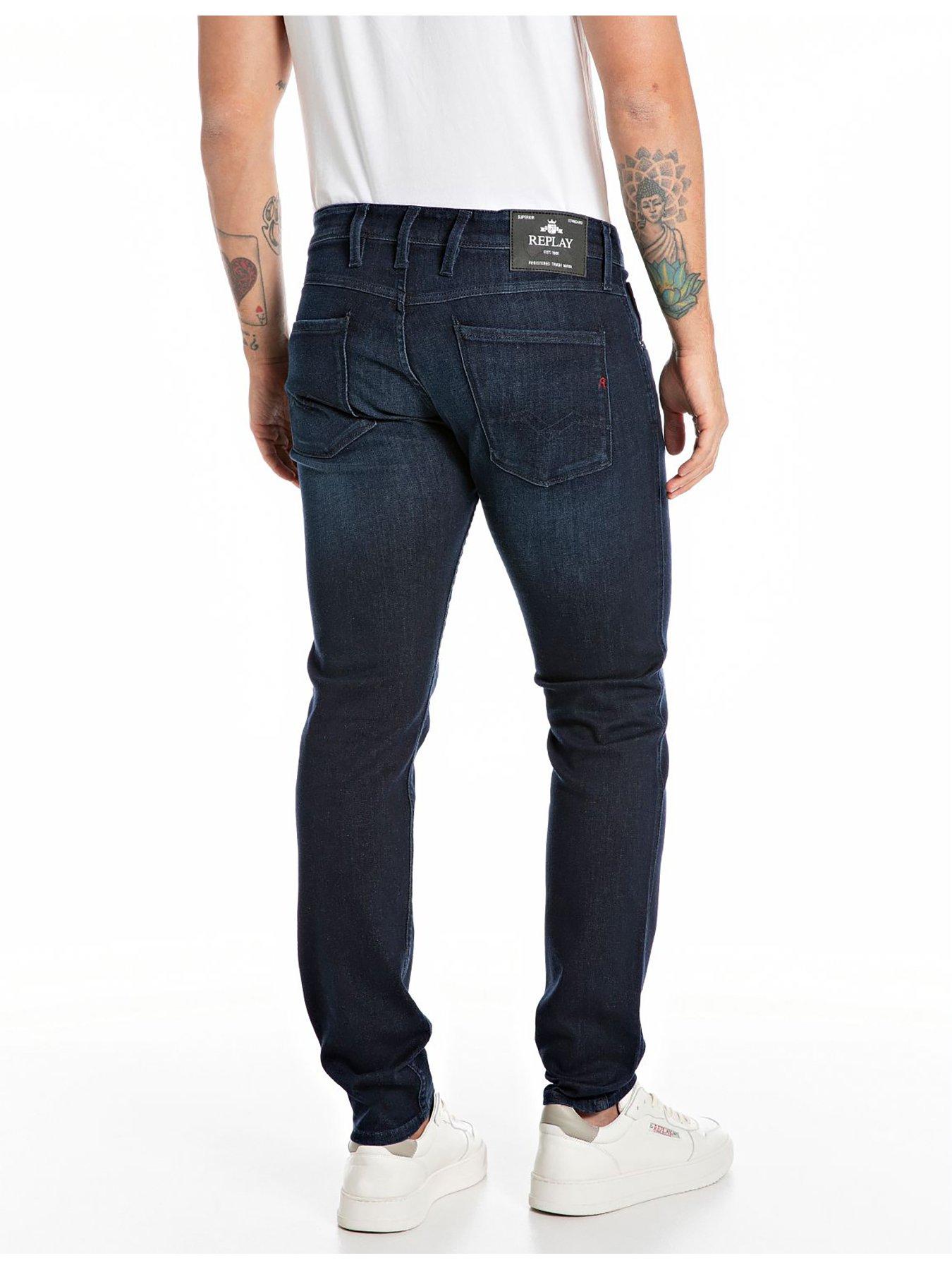  image of replay-anbass-slim-fit-jeans-dark-blue