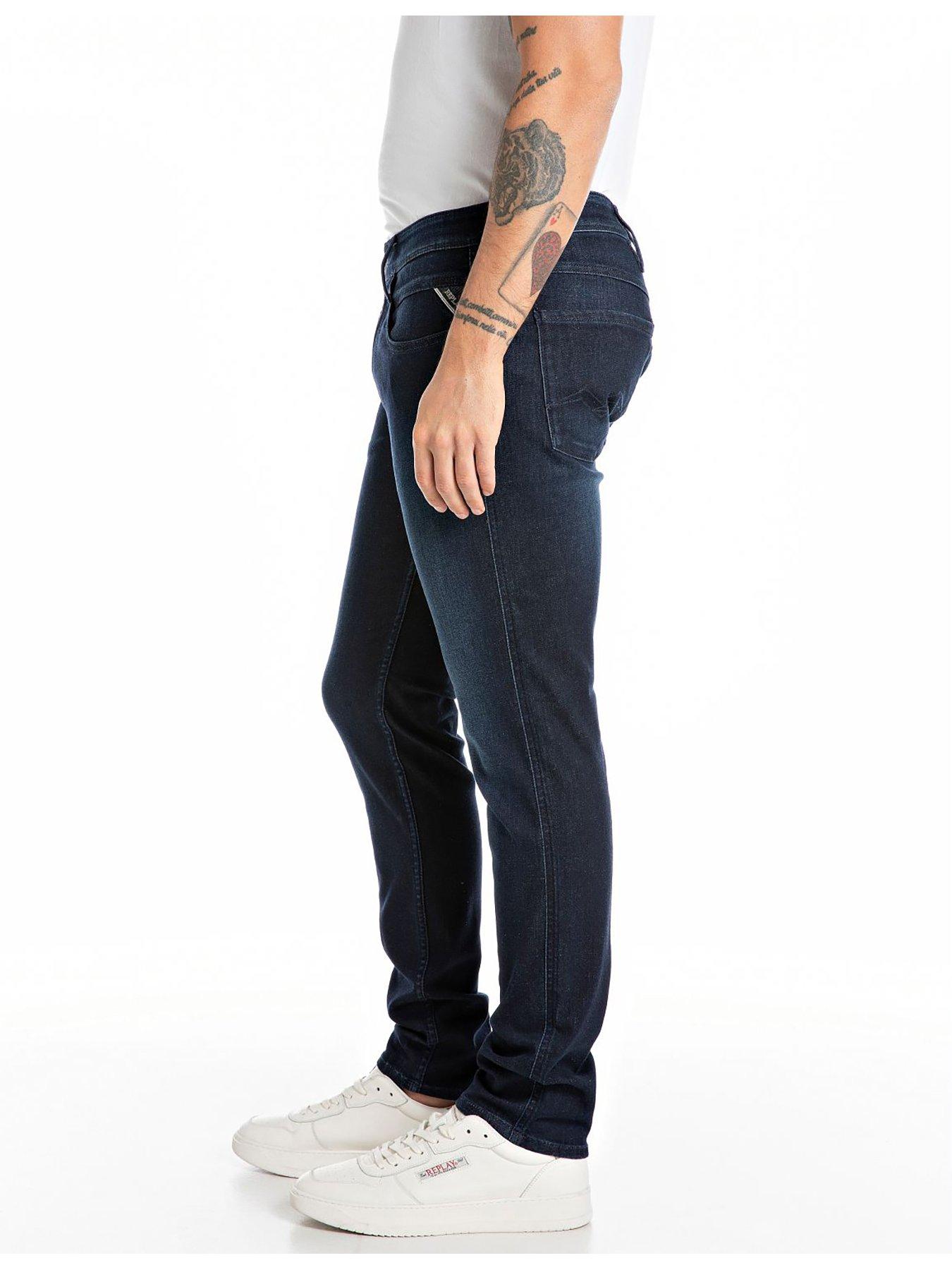  image of replay-anbass-slim-fit-jeans-dark-blue