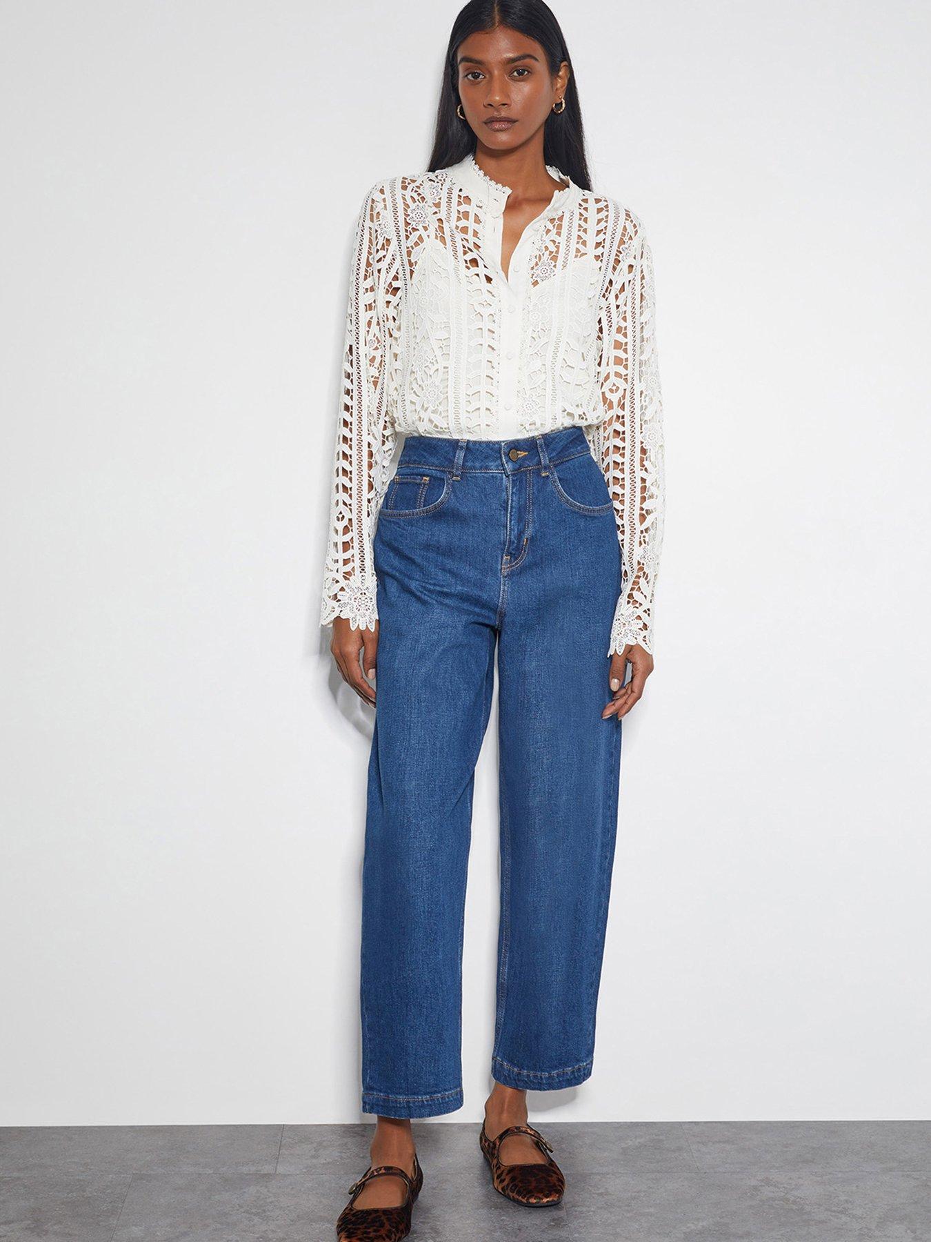 Monsoon Lottie Lace Top - Cream | Littlewoods